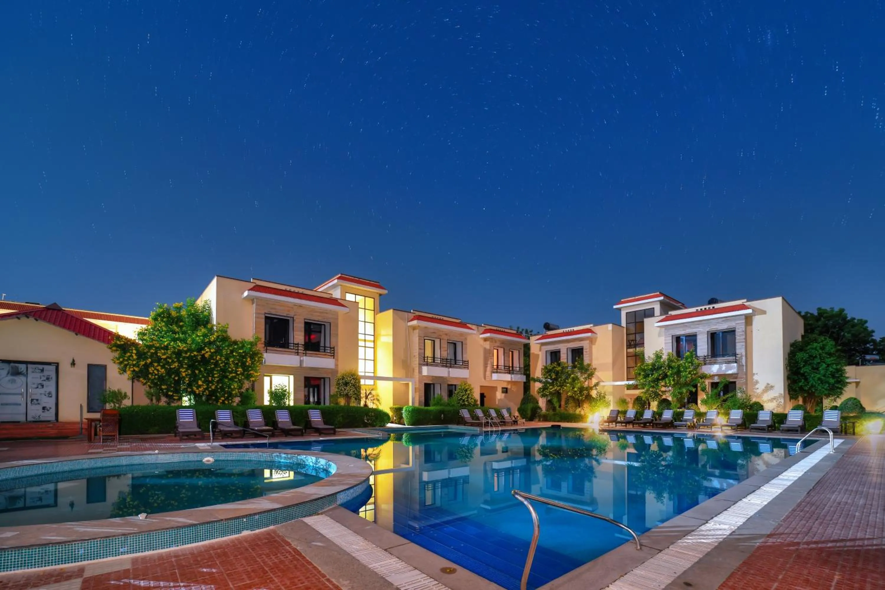 Pool view in Jungle Vilas