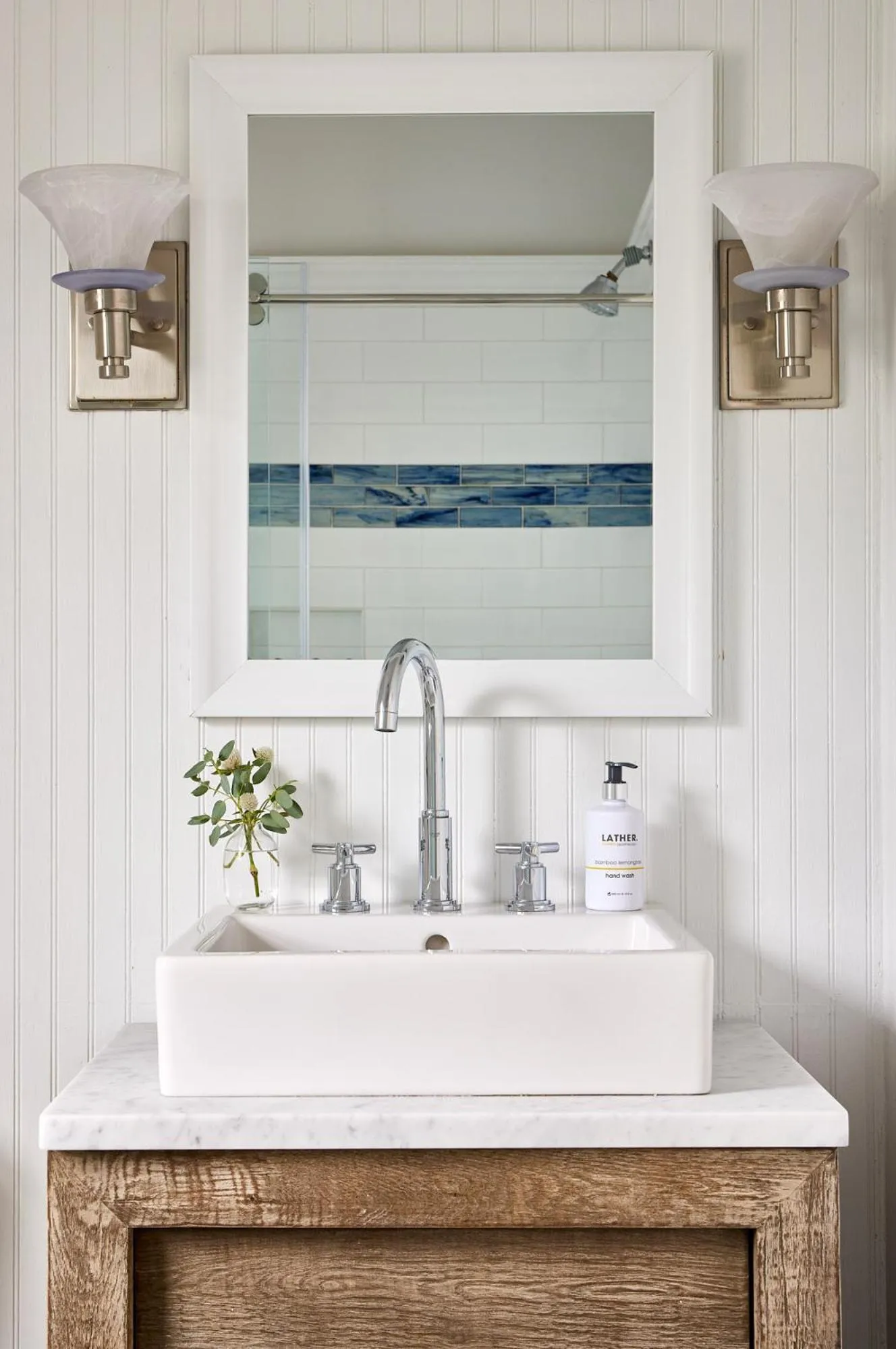 Bathroom in Blue - Inn on the Beach