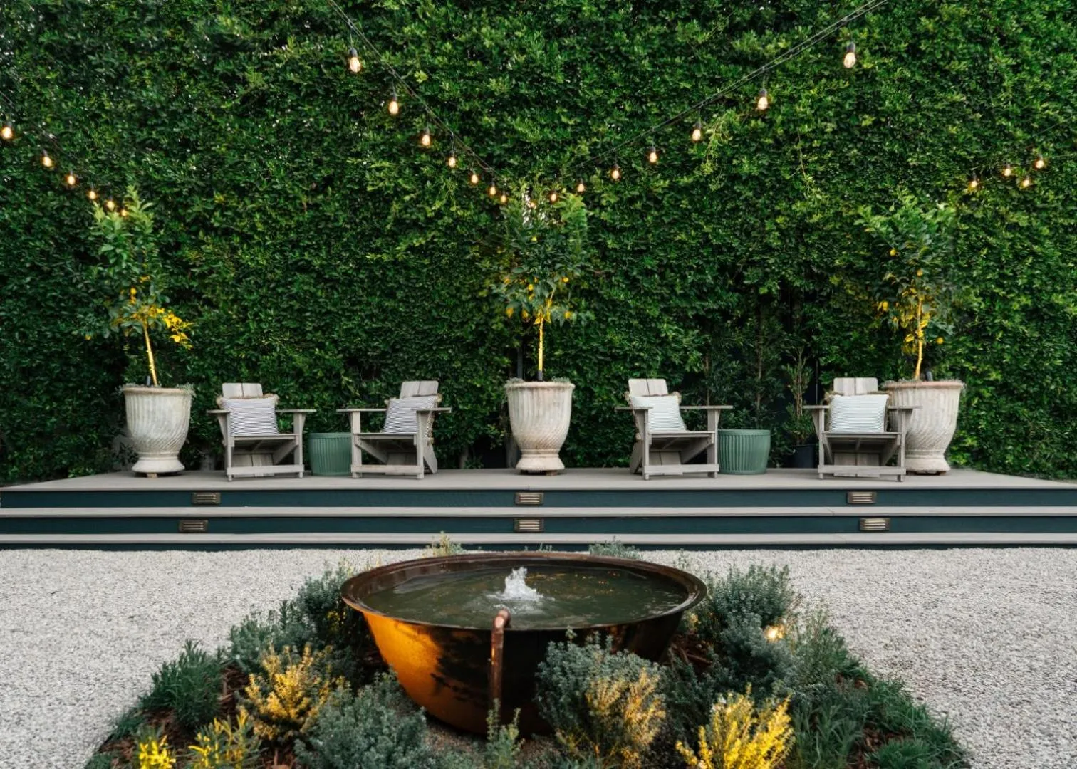 Inner courtyard view in Le Petit Pali Brentwood