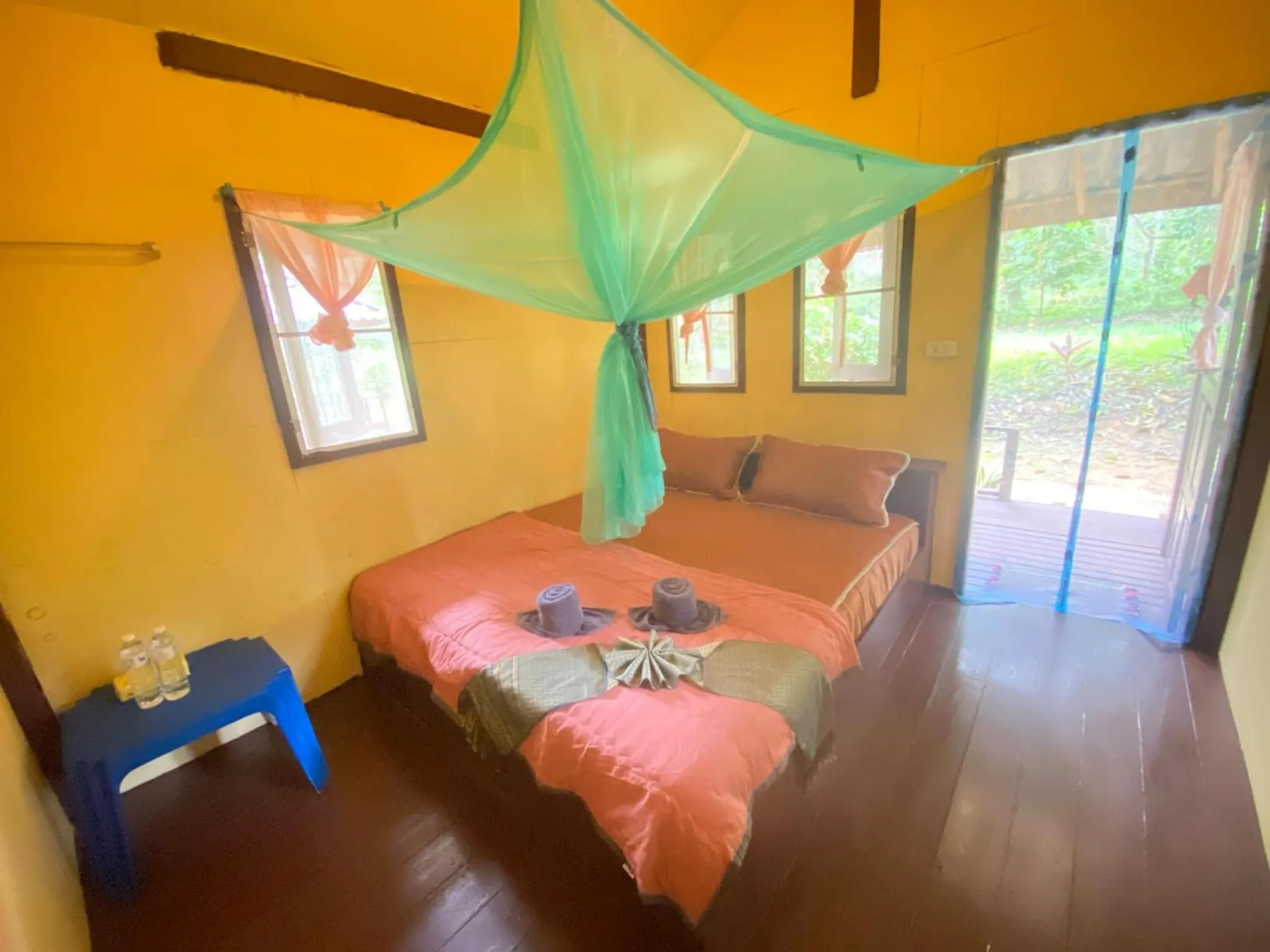 Bed in Eco Bungalow