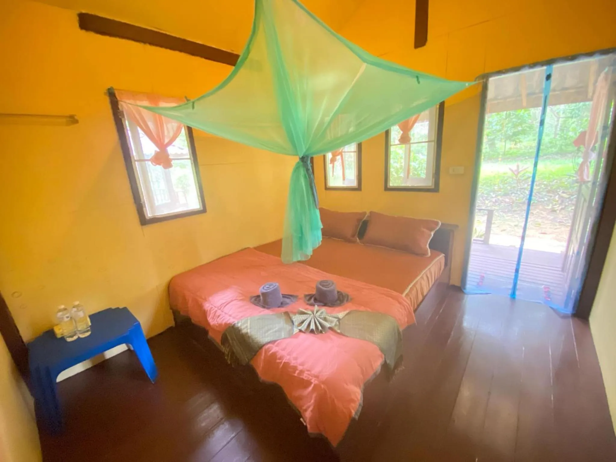 Bed in Eco Bungalow