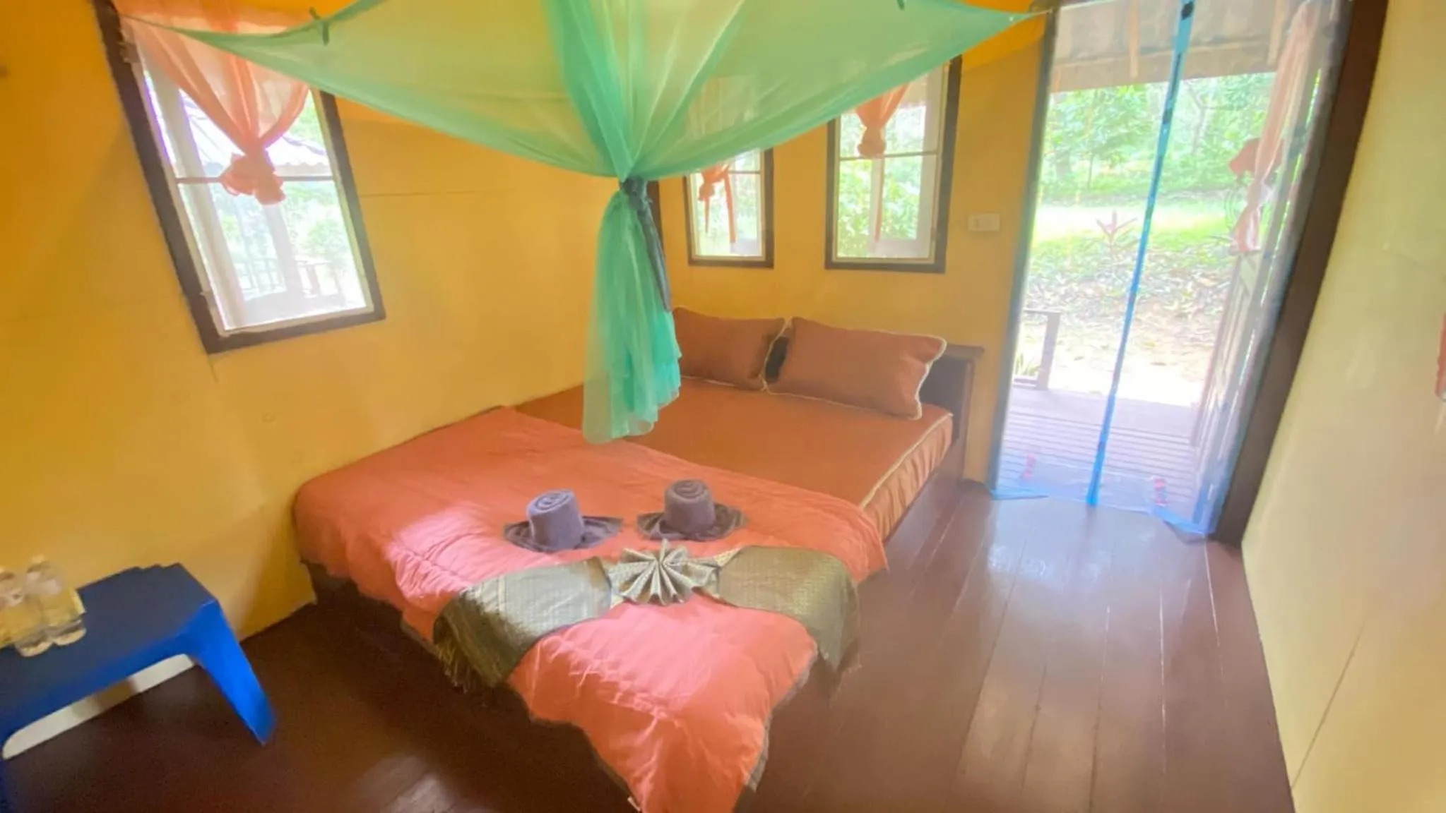 Bedroom, Bed in Eco Bungalow