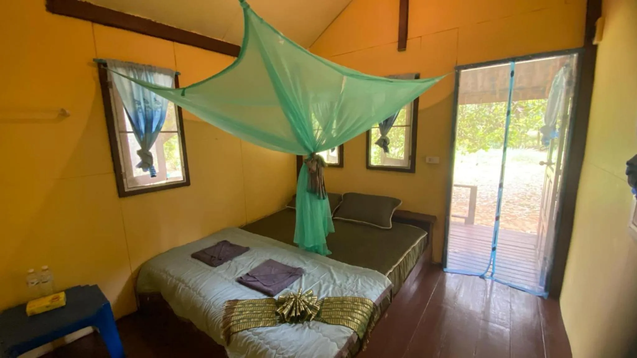 Bed in Eco Bungalow