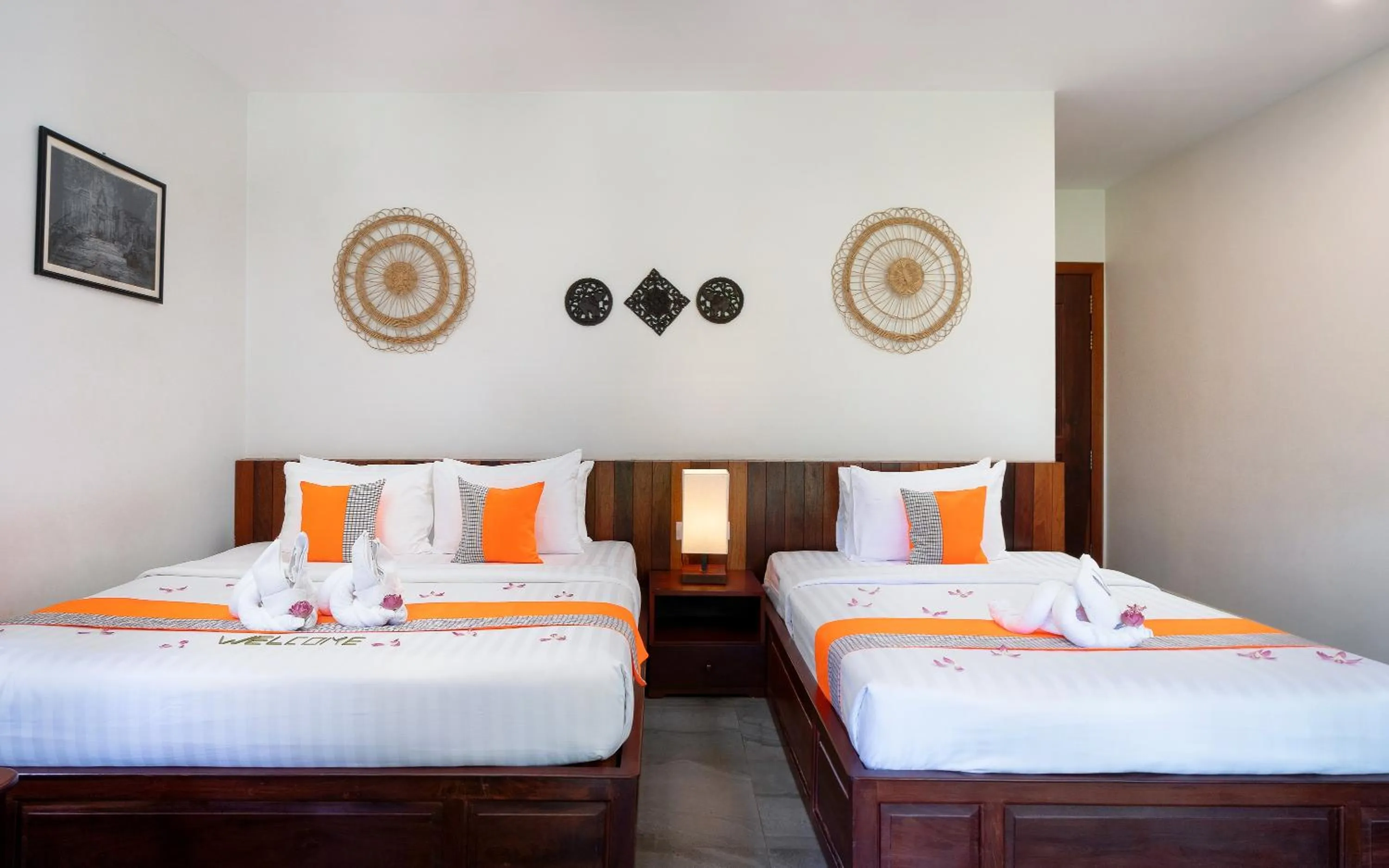 Bed in Indra Angkor Residence