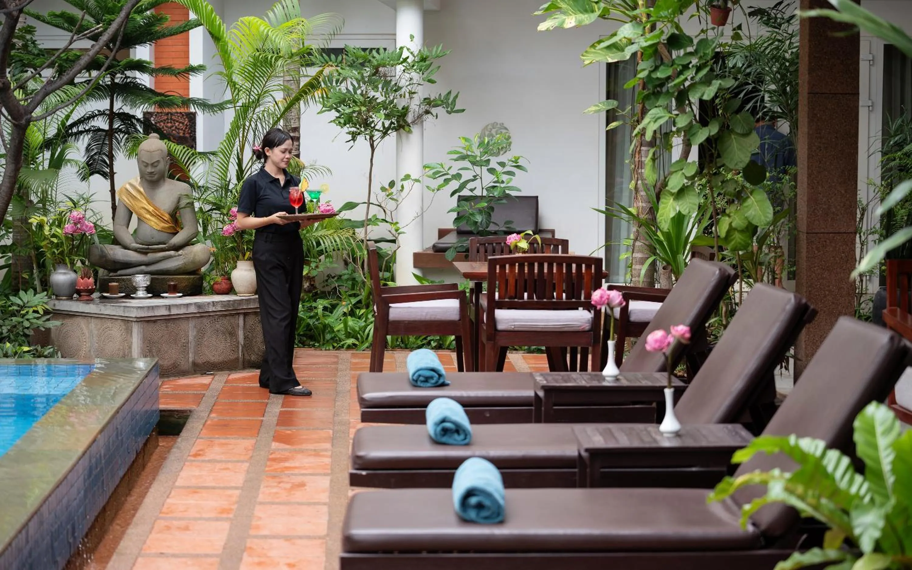 Patio in Indra Angkor Residence