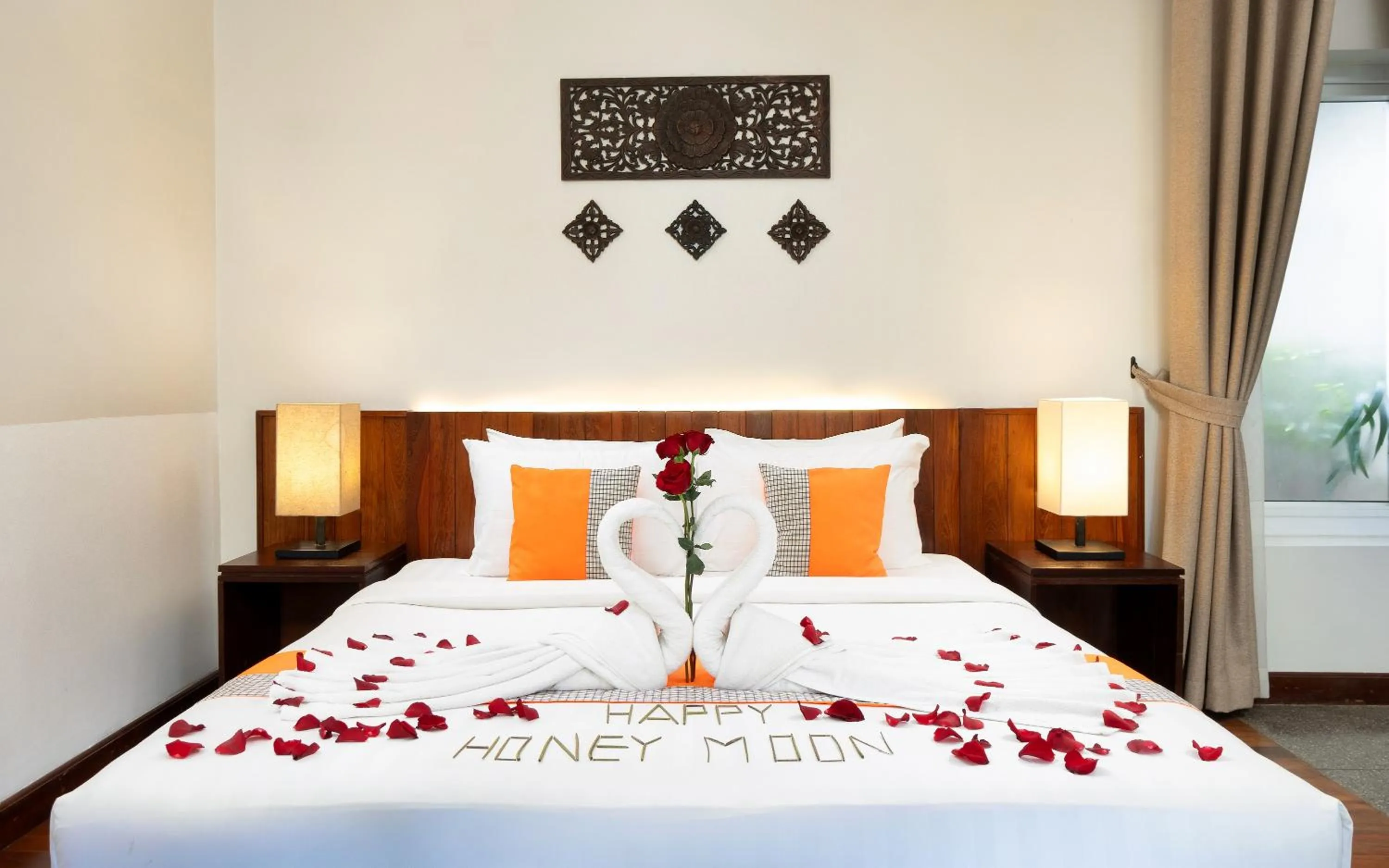 Bed in Indra Angkor Residence