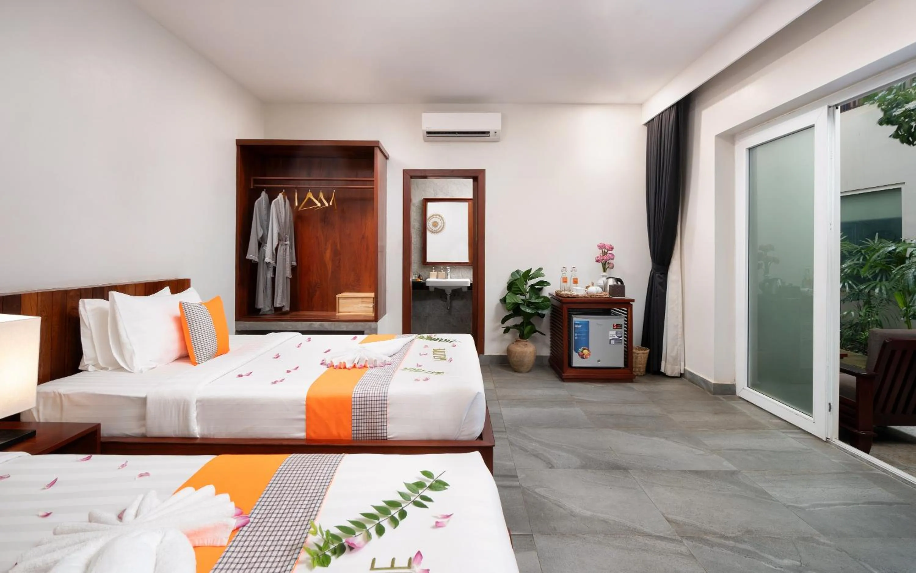 Bed in Indra Angkor Residence