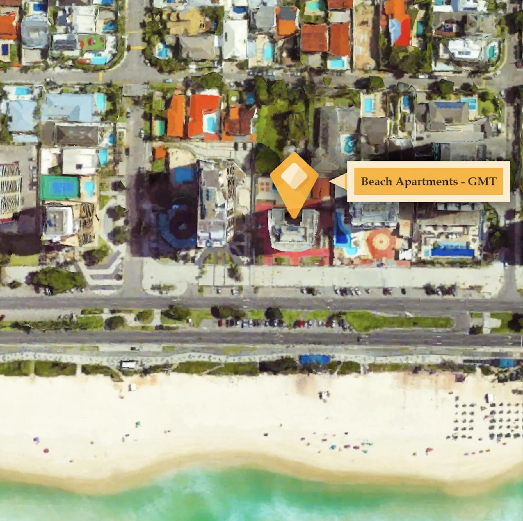 Bird's eye view in Beach Apartments - GMT