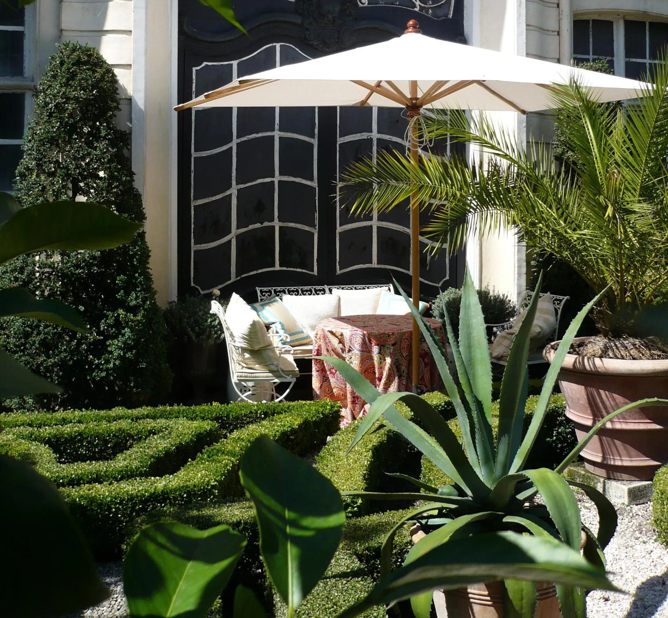 Garden view in B&B The Verhaegen