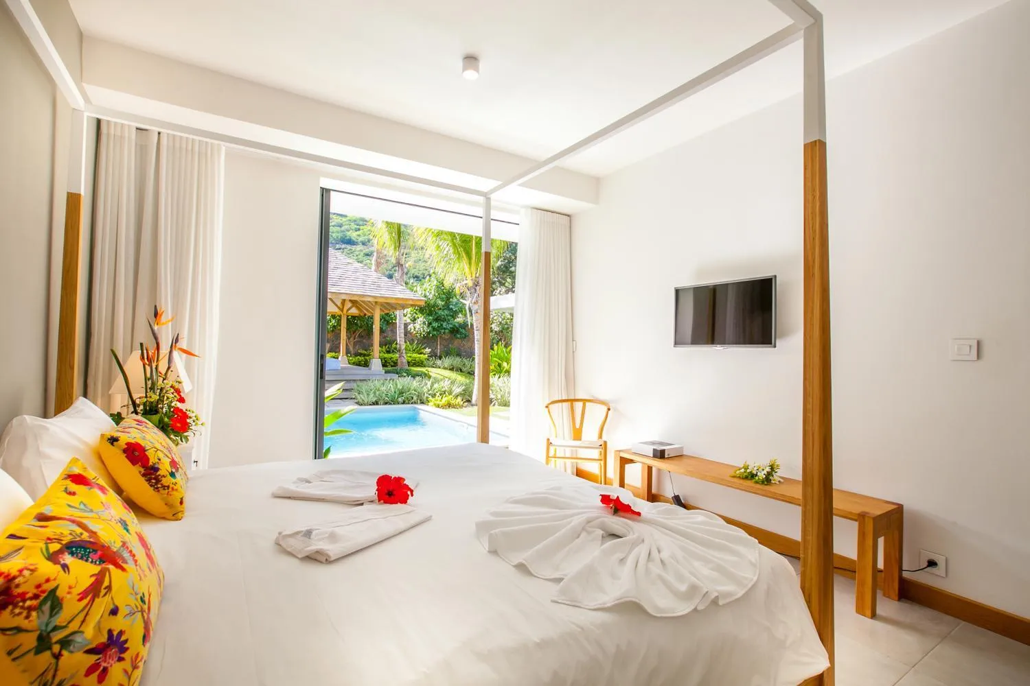 Bed in Marguery Villas by MJ Holidays
