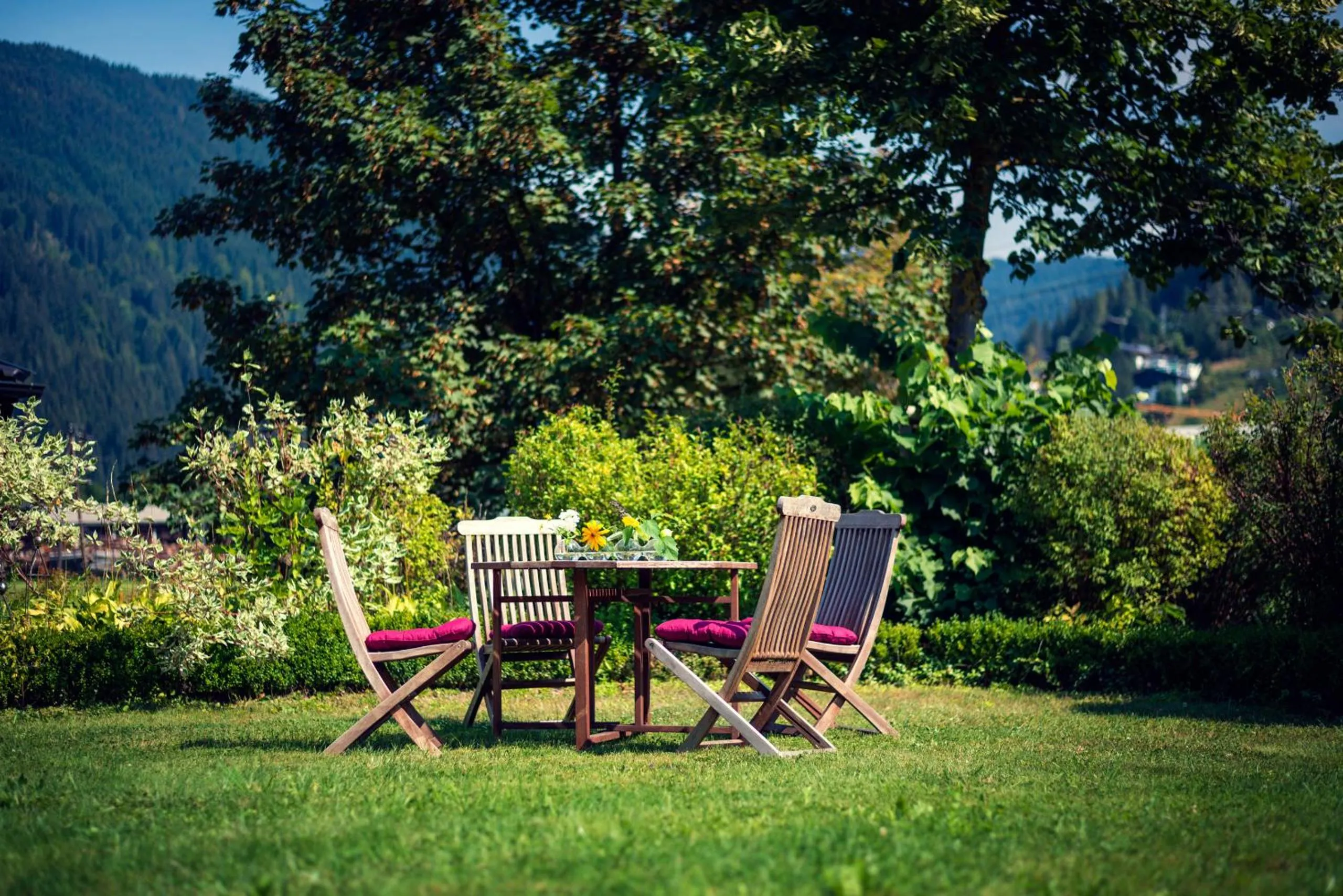 Garden in ride & relax Aparthotel Schwarz