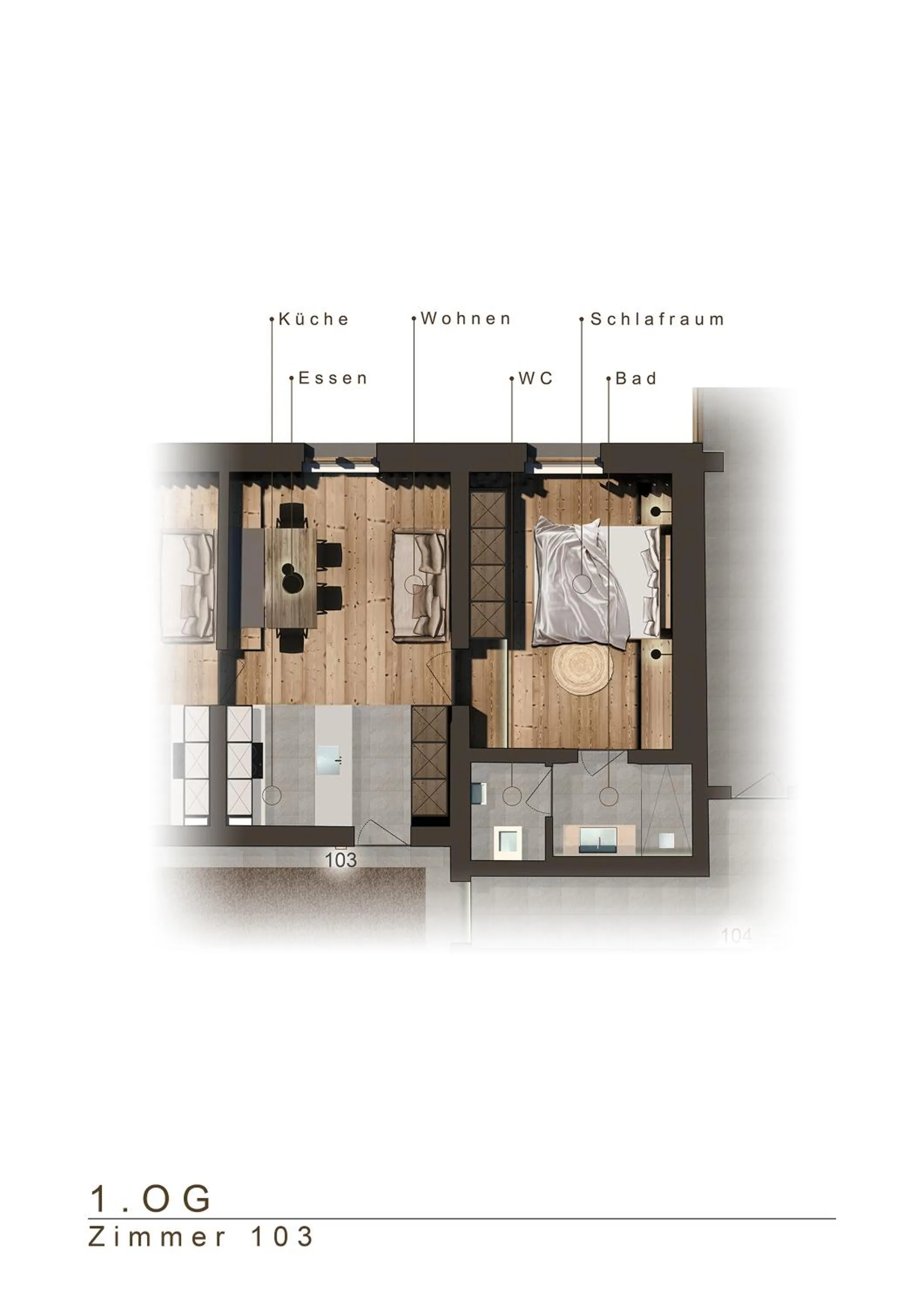 Photo of the whole room in ride & relax Aparthotel Schwarz