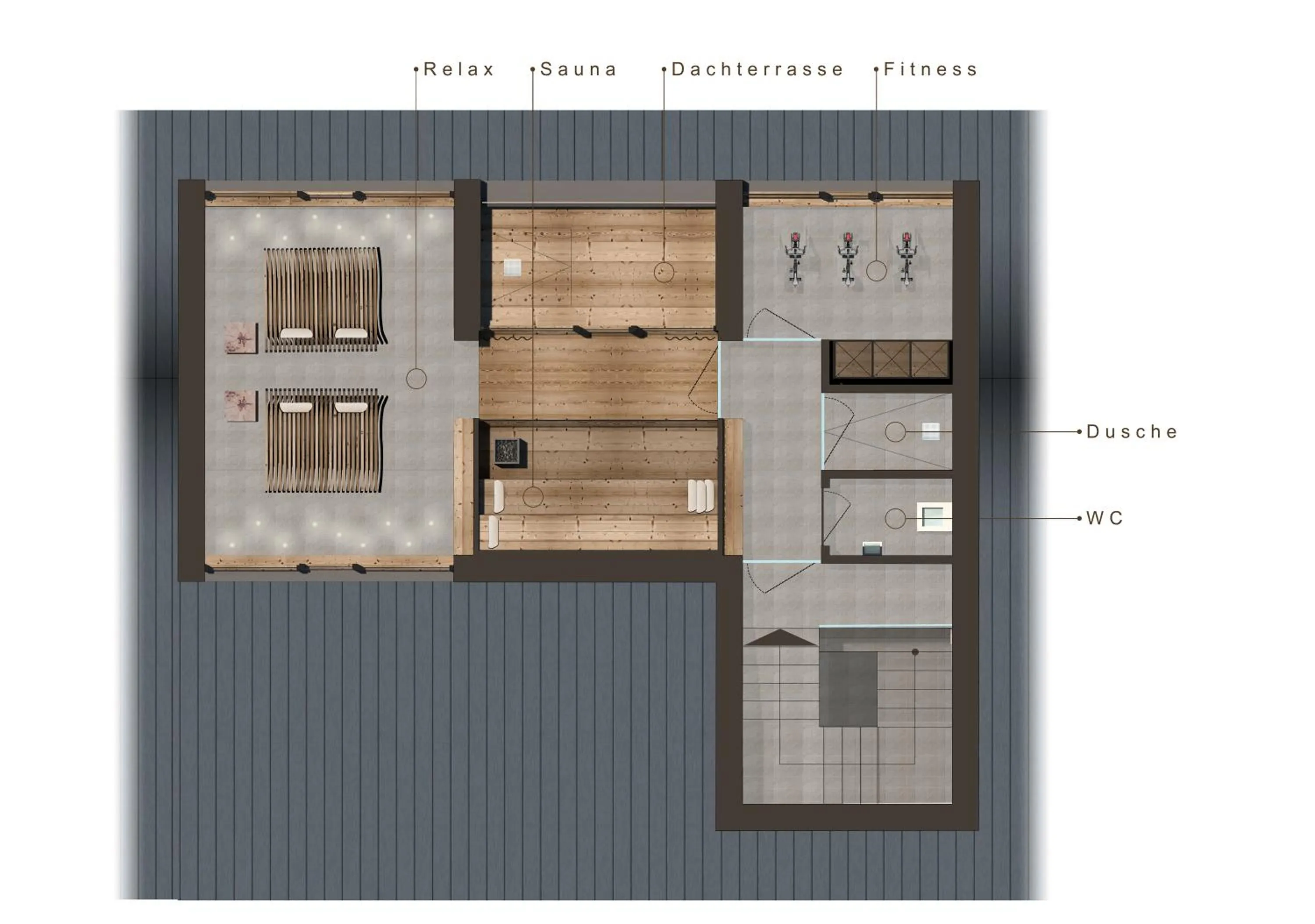 Sauna in ride & relax Aparthotel Schwarz