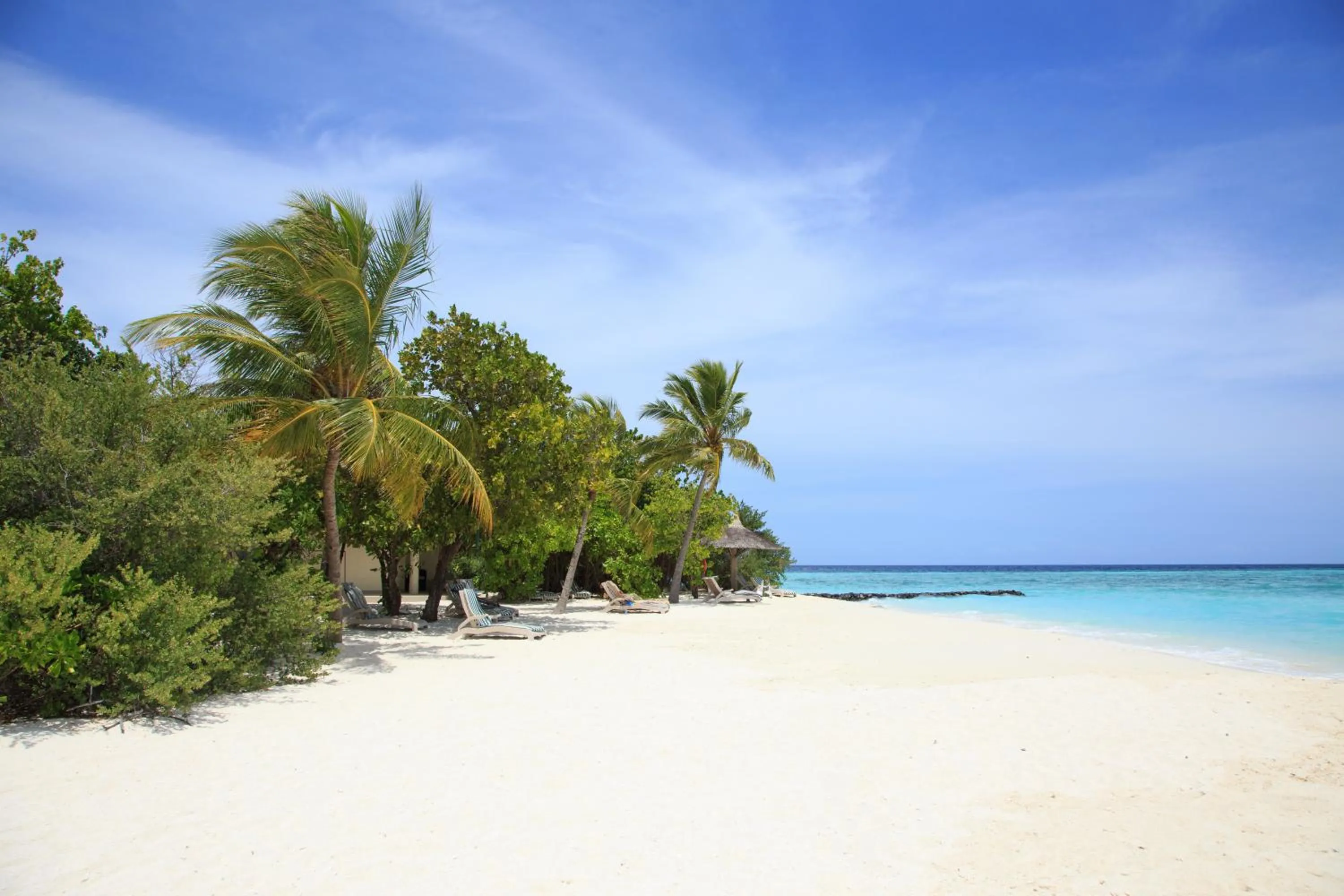 Beach in Embudu Village Maldives