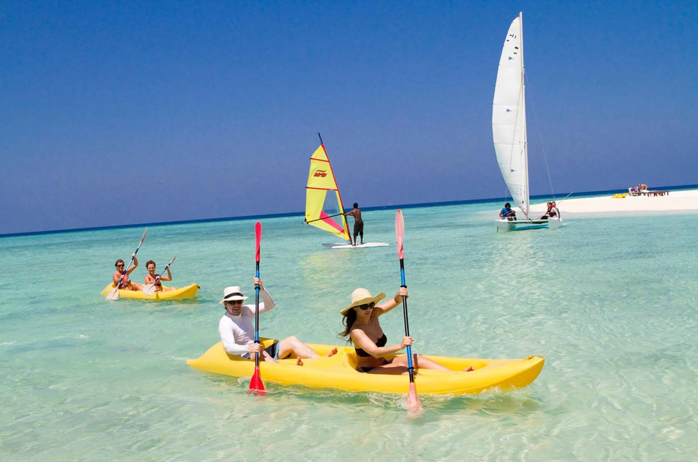 Canoeing in Embudu Village Maldives