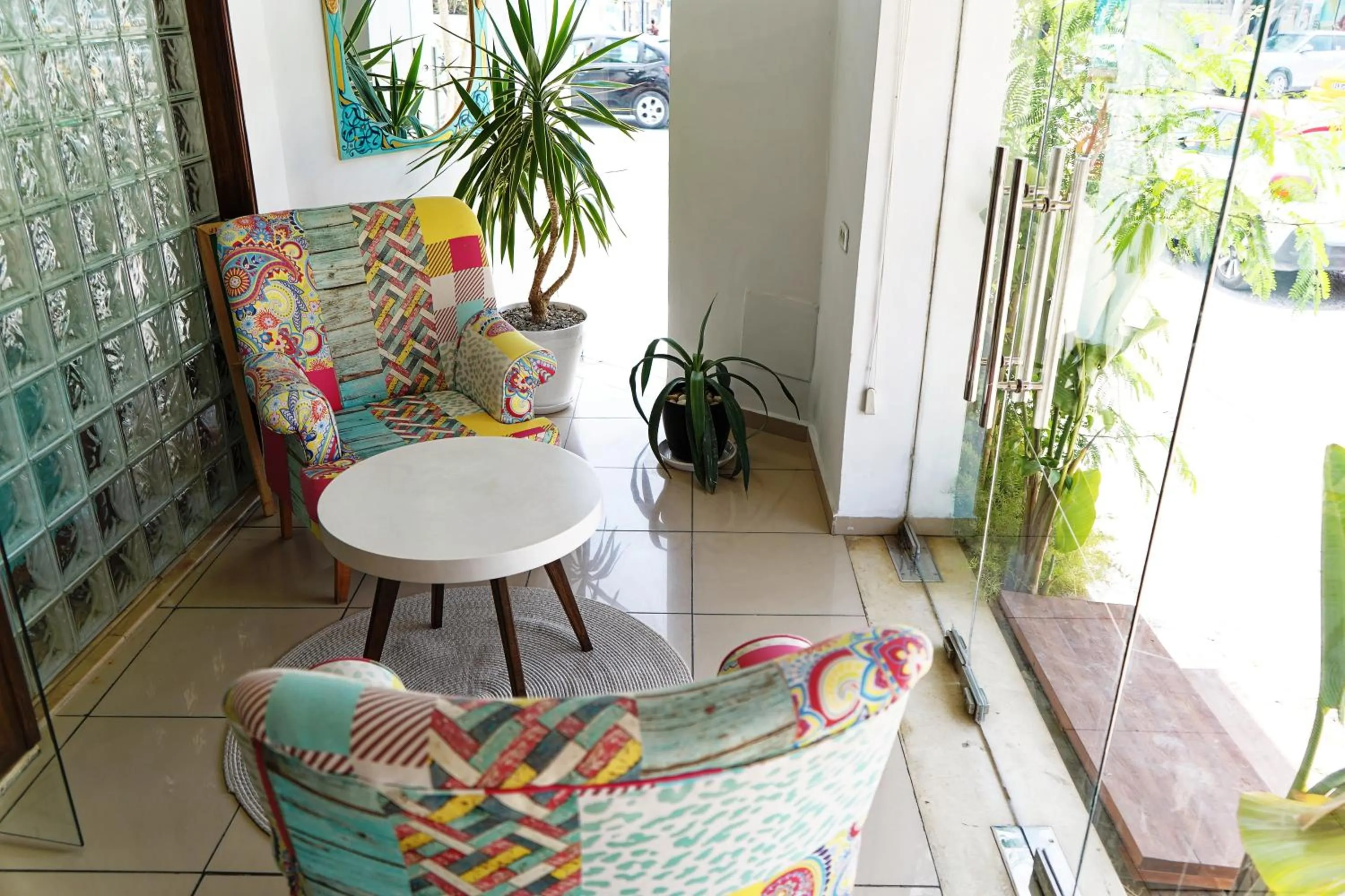 Seating area in Hotel Khella