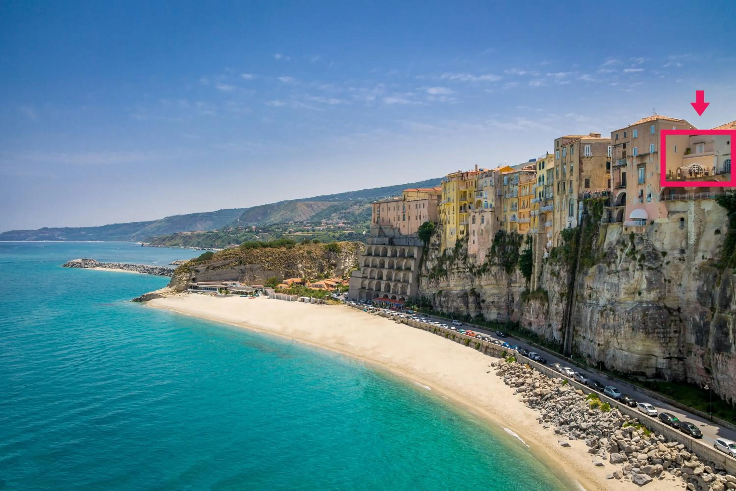 Bird's eye view in La Dolce Vita a Tropea