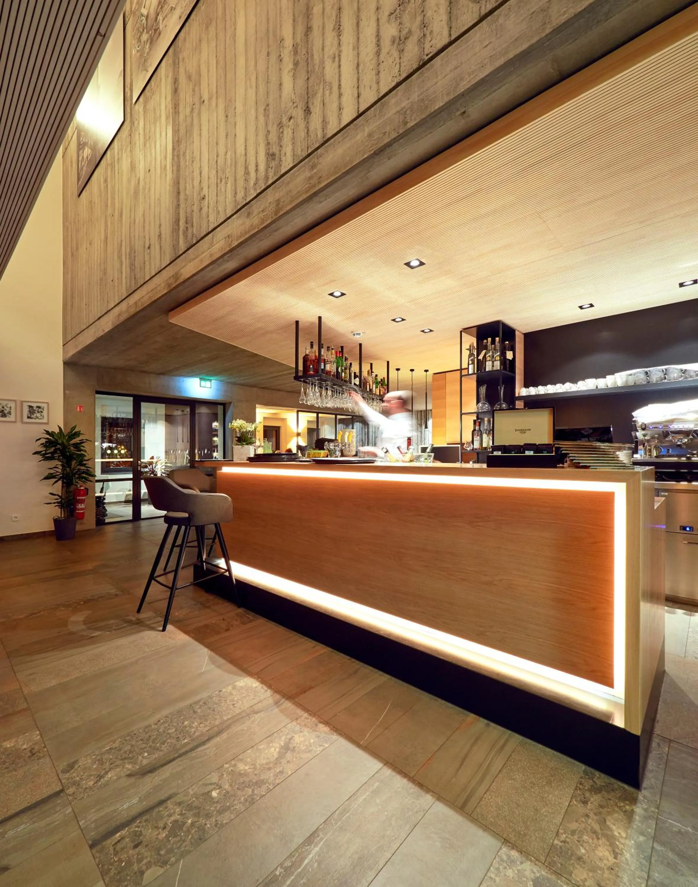 Lounge or bar in Hostellerie Stafelter