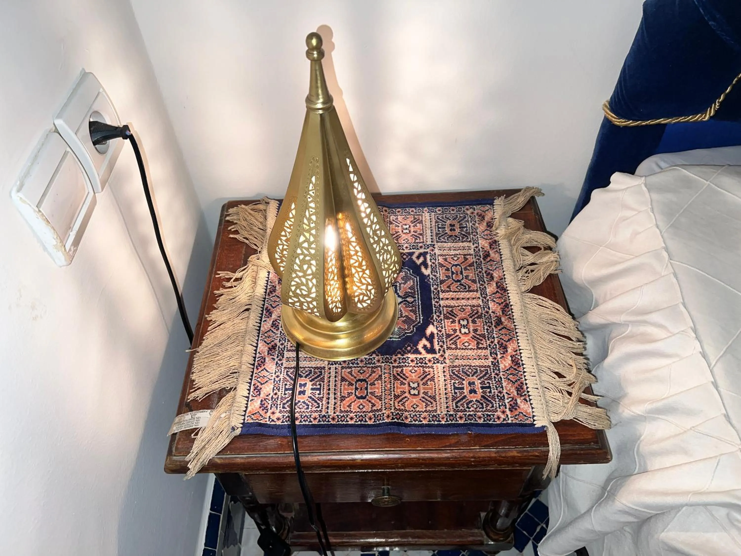 Bed in Fès Riad Scalia Traditional Guesthouse Morocco