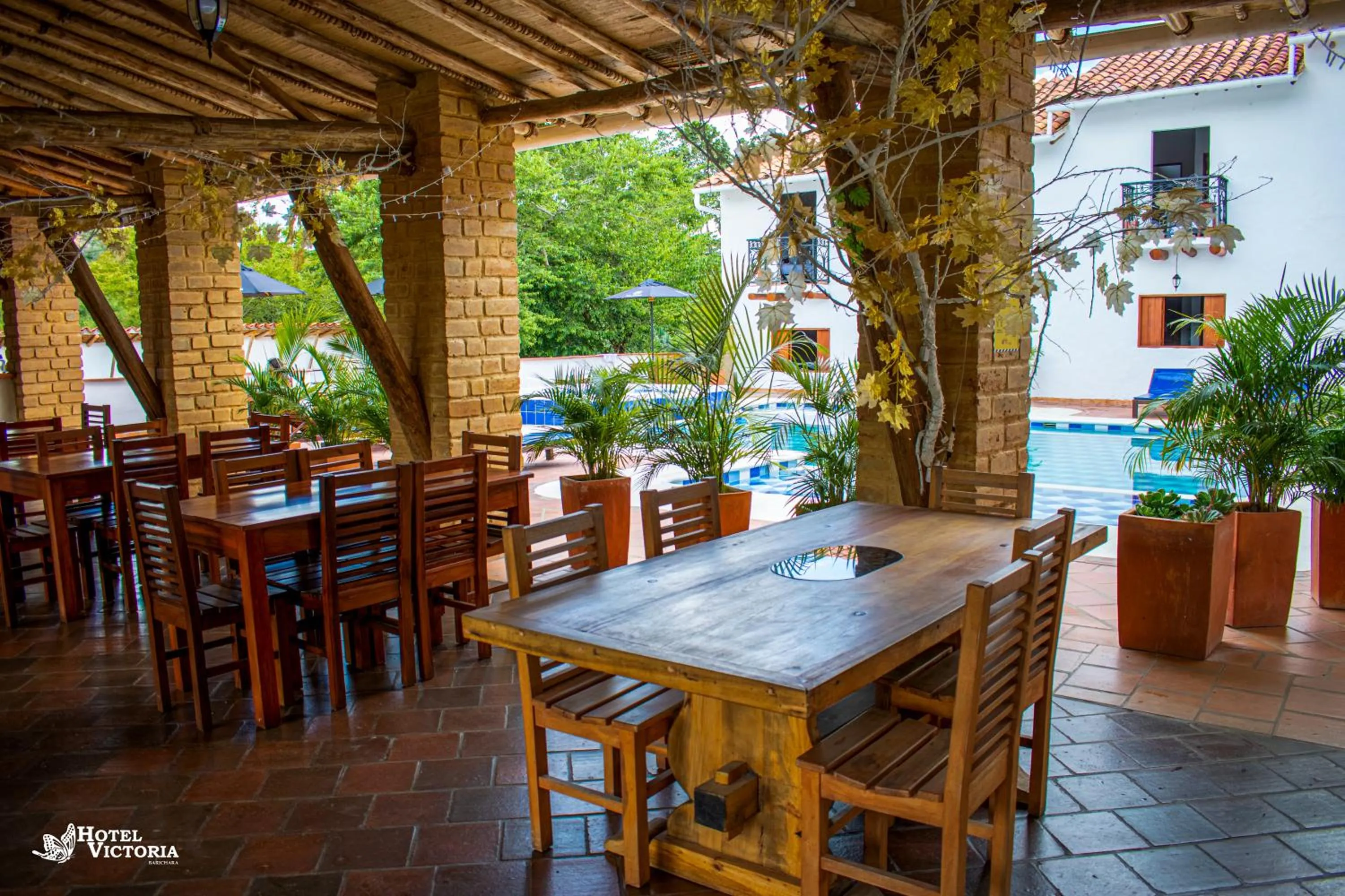 Dining area in Hotel Victoria Barichara