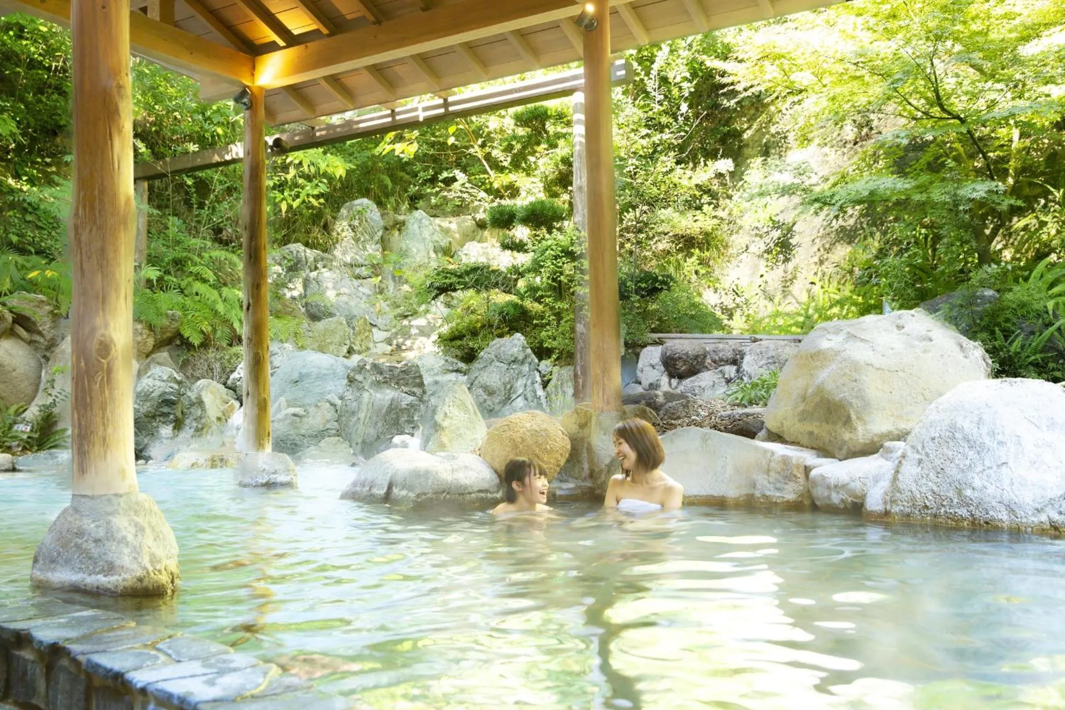 Hot Spring Bath in Ooedo Onsen Monogatari Premium Shirahama Saichoraku