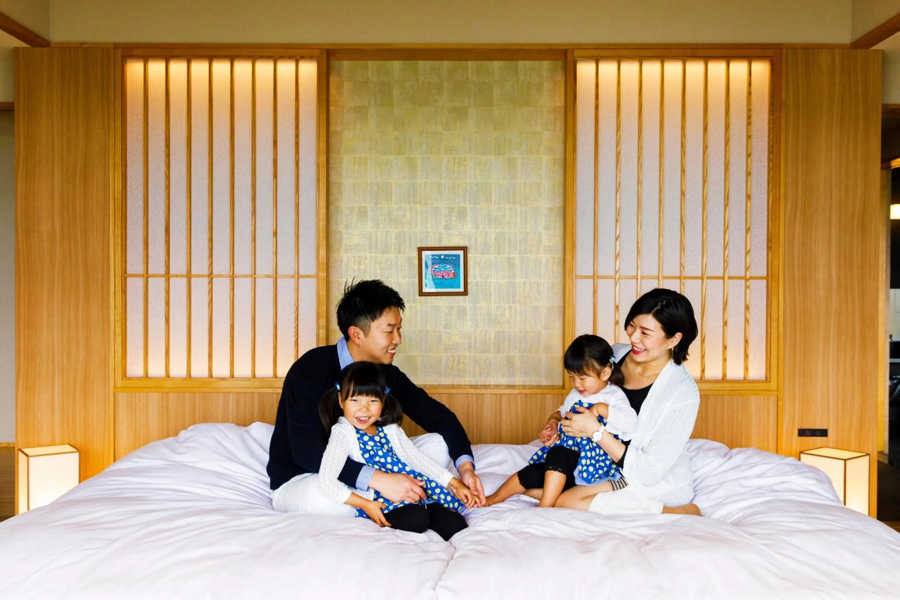 Family, Bed in Umino Ryotei Okinawa Nakamasou