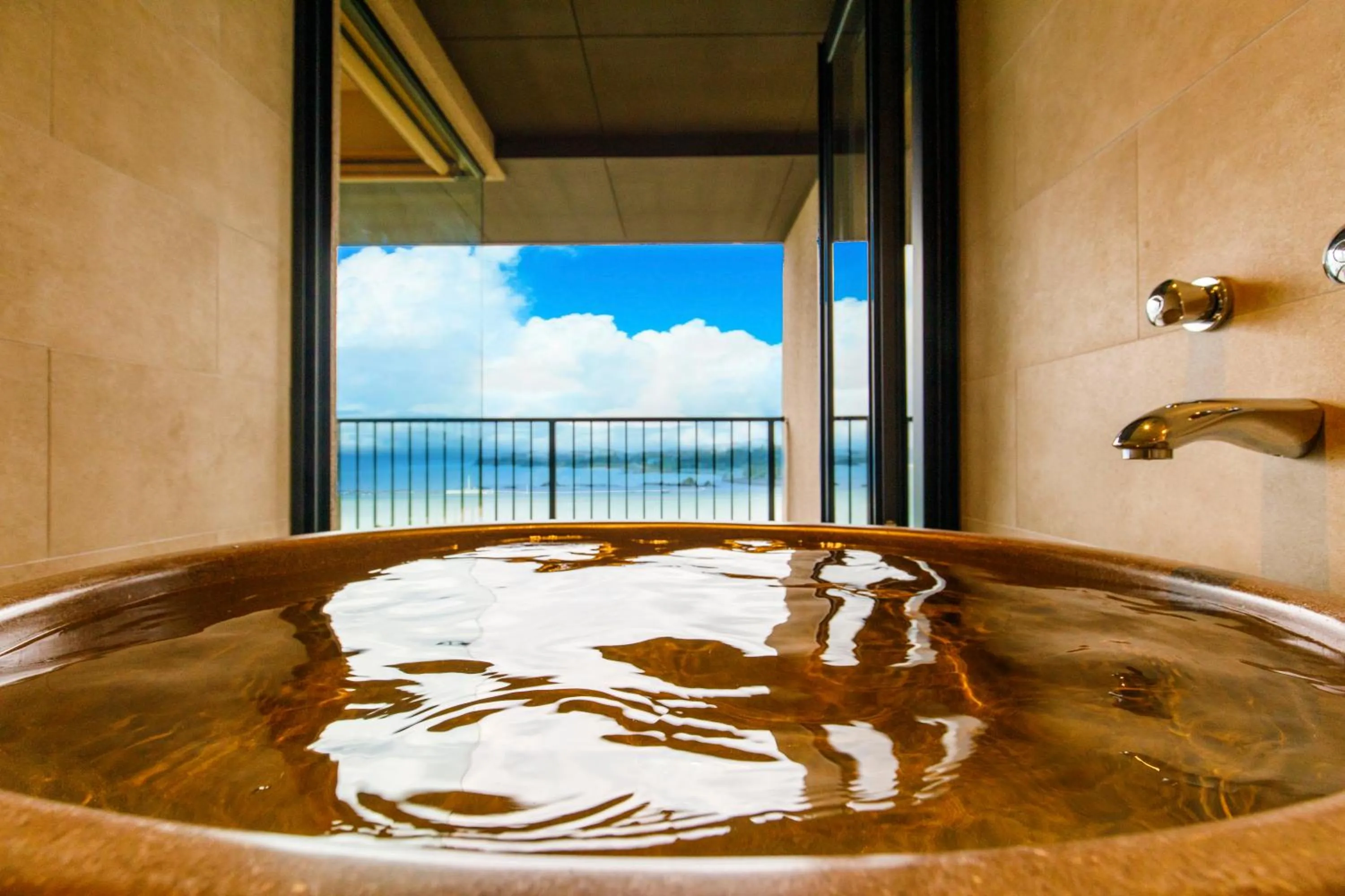 Open Air Bath in Umino Ryotei Okinawa Nakamasou