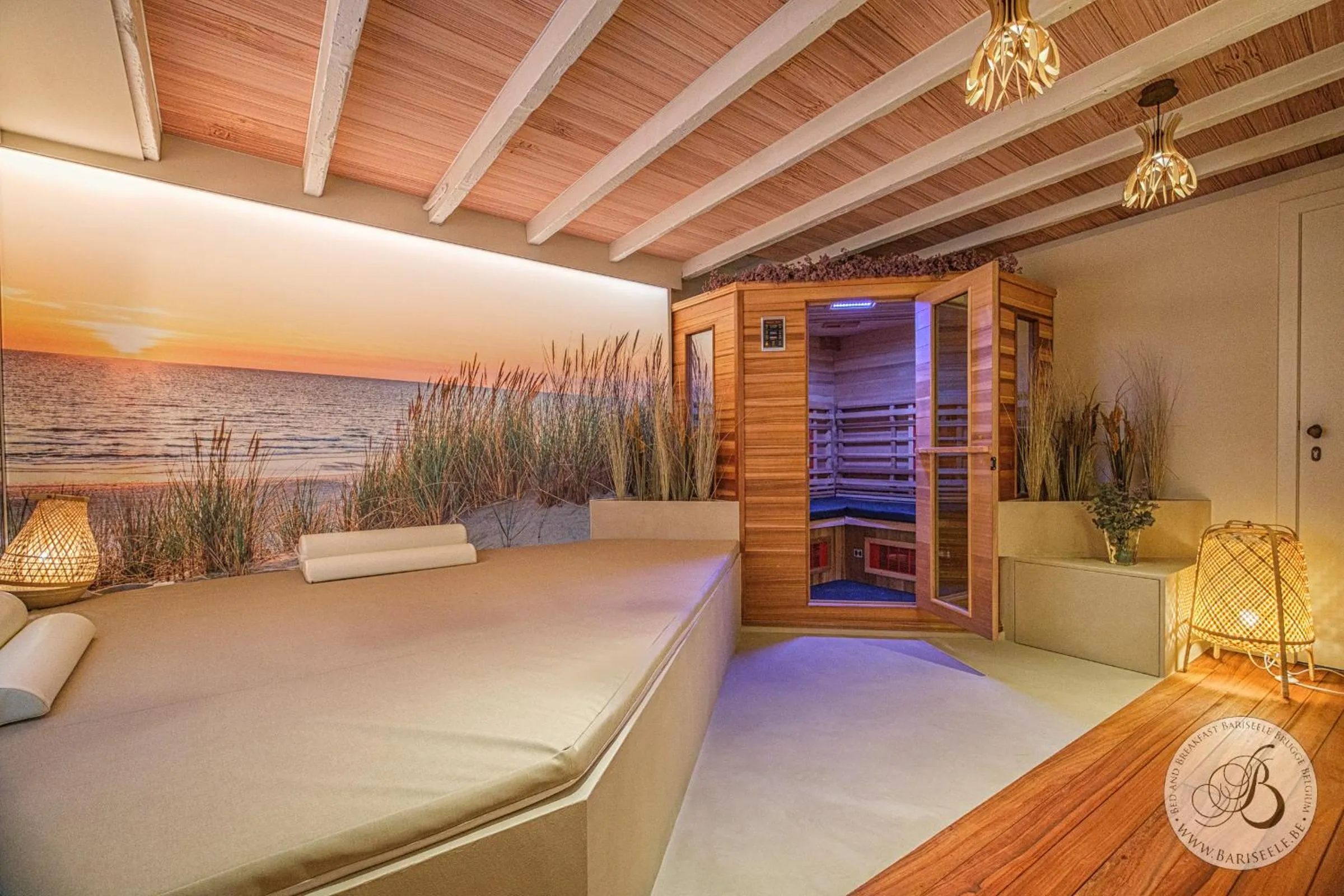 Sauna, Bed in Bariseele B&B