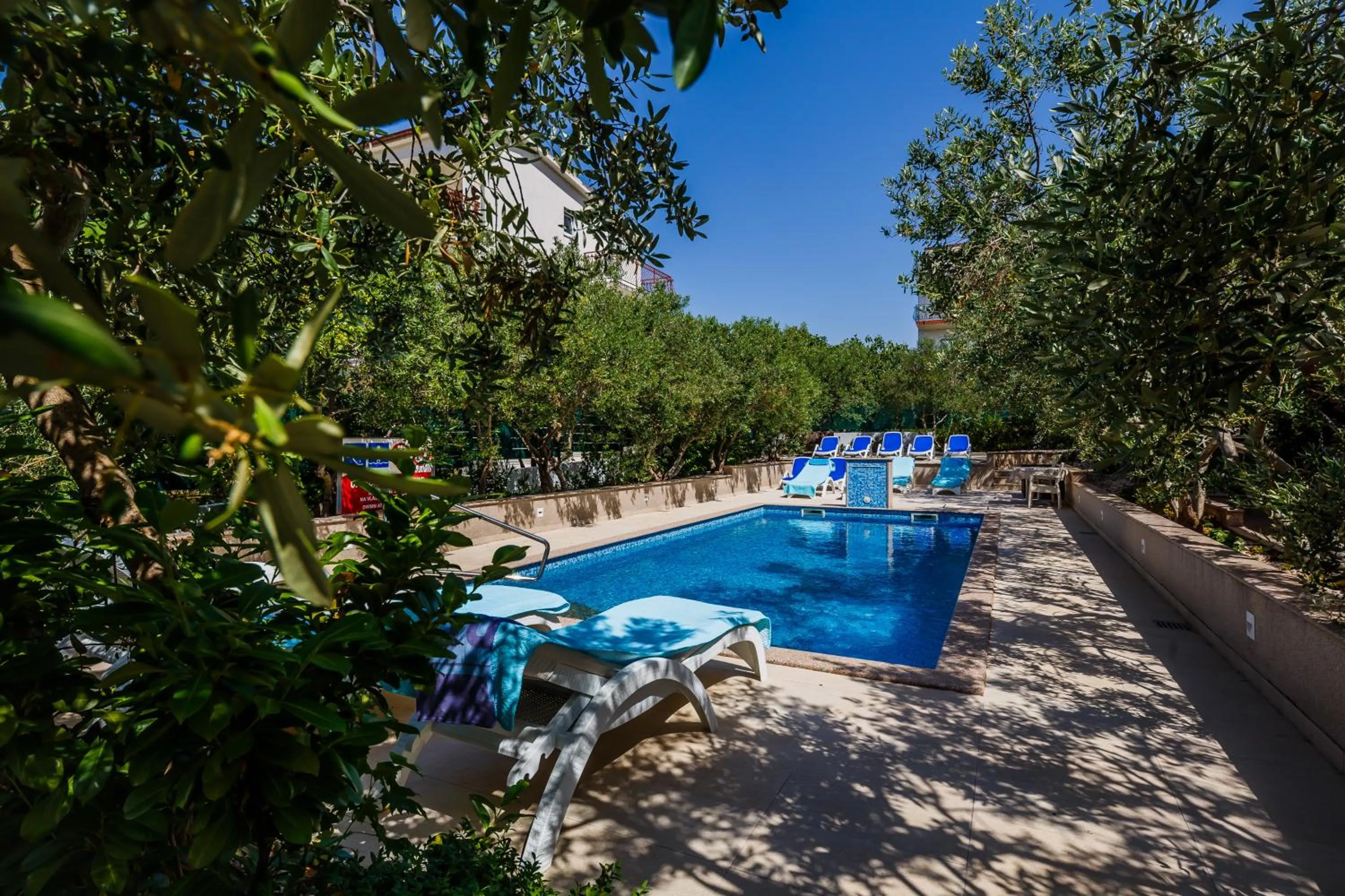 Pool view in Villa Rustica Dalmatia