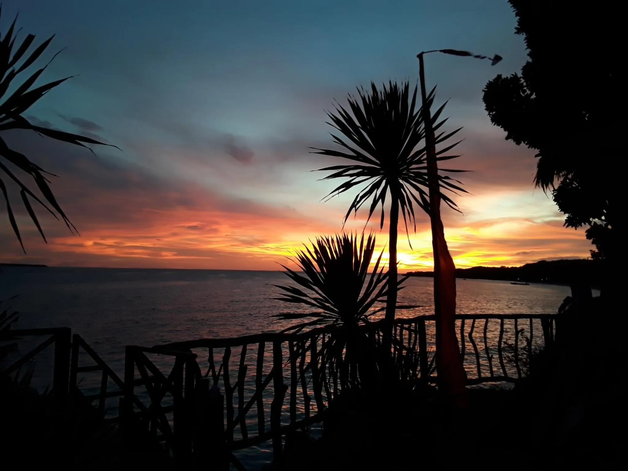 Sunset in Nini's Beach Bungalows