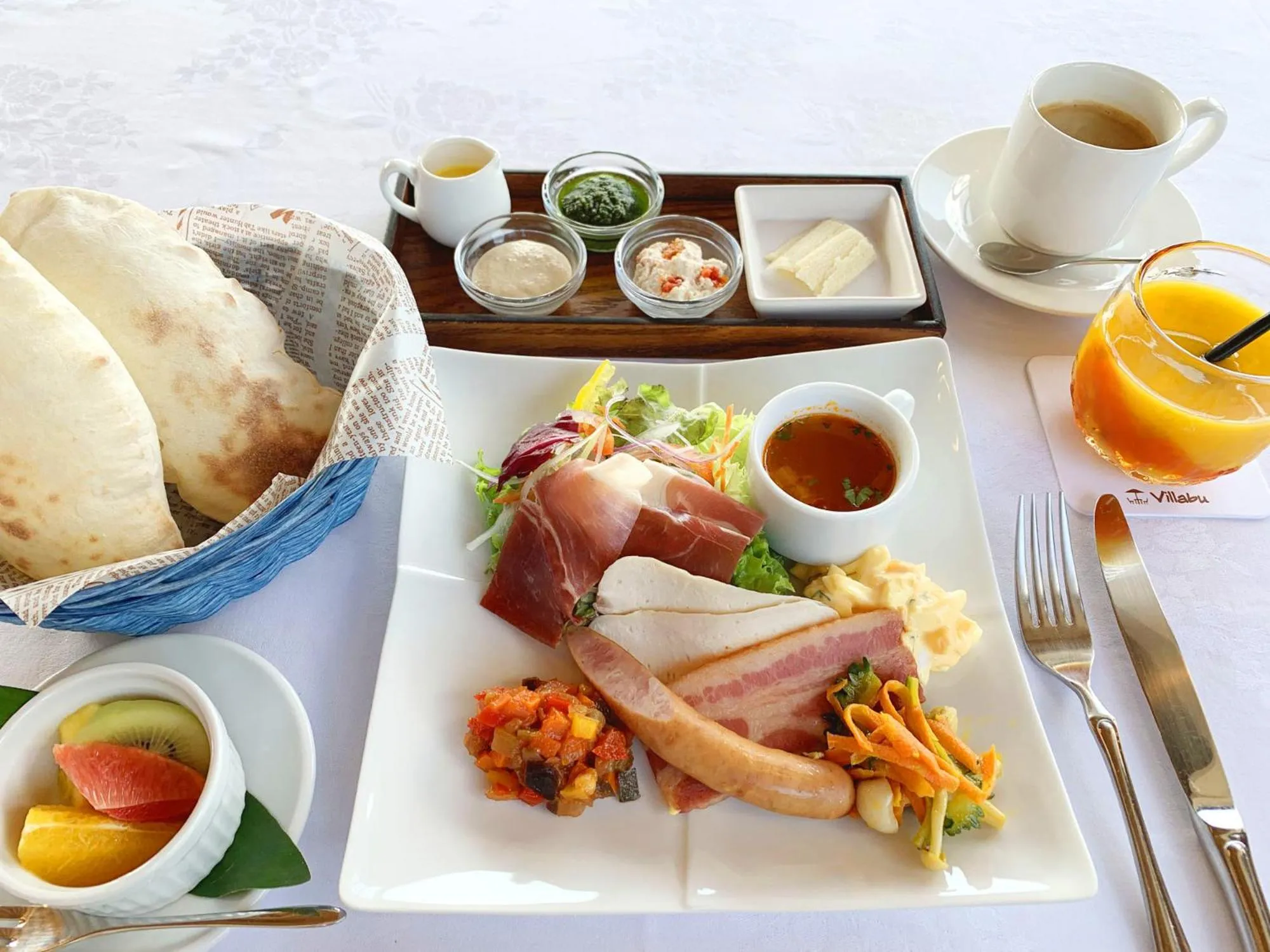Italian breakfast in Villabu Resort