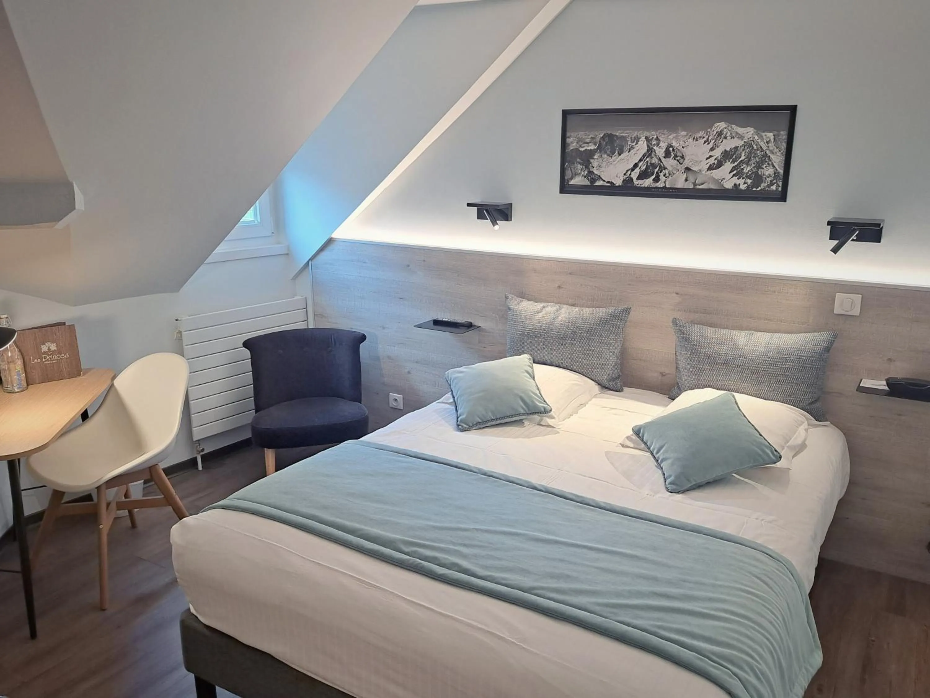 Photo of the whole room, Bed in Hôtel des Princes, Chambéry Centre