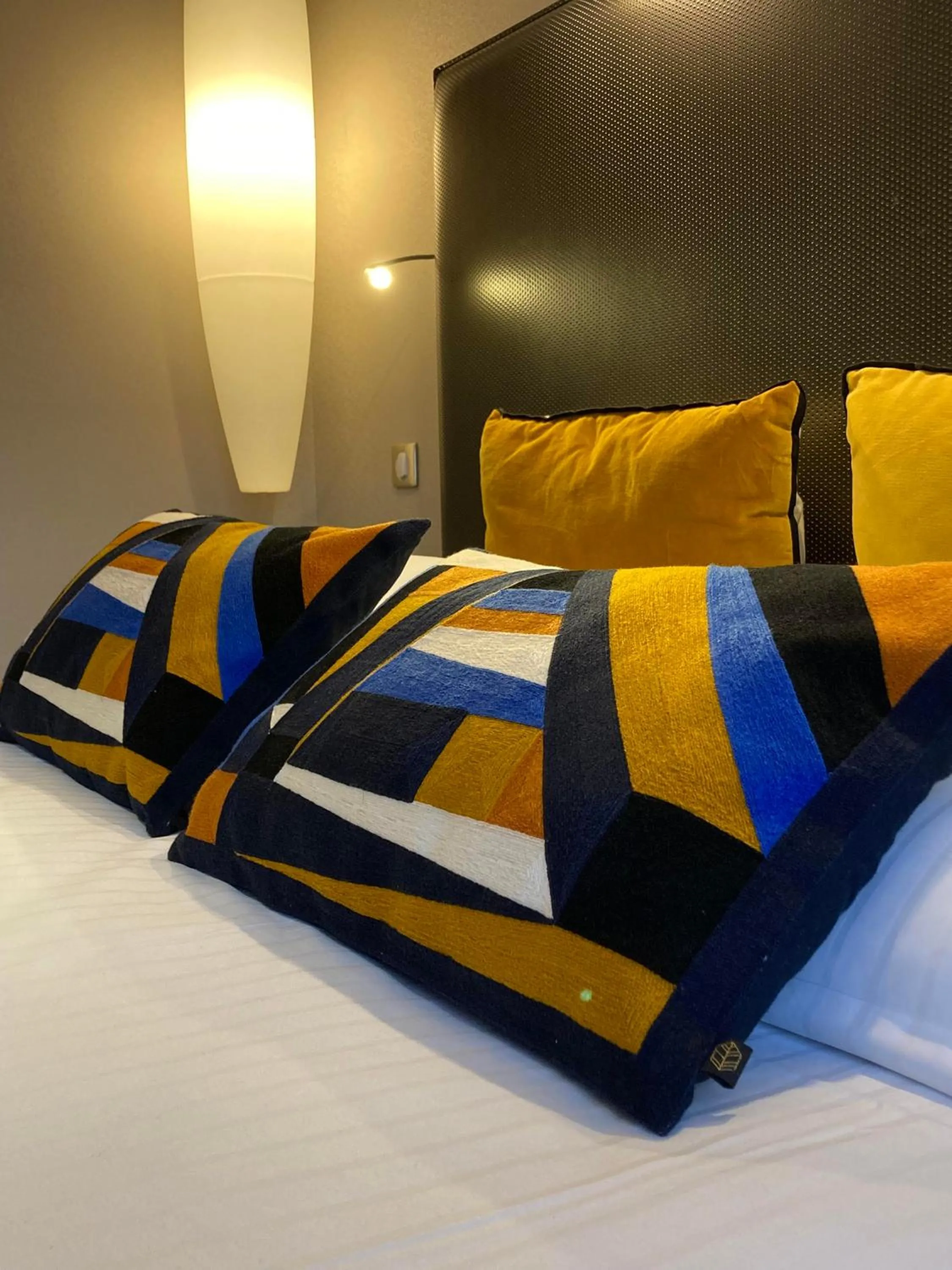 Decorative detail, Bed in Hôtel des Princes, Chambéry Centre