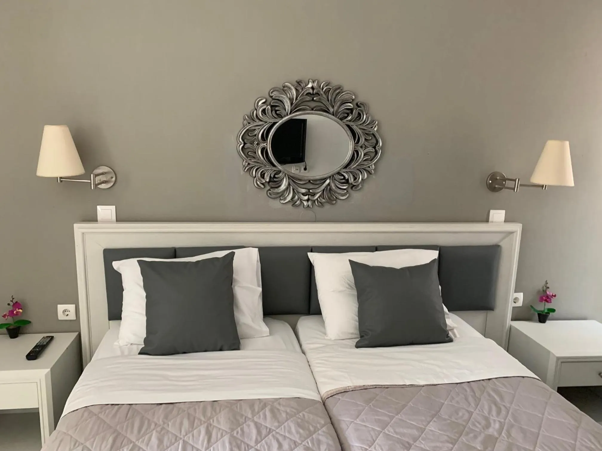 Bed in Alkyonides Boutique Hotel