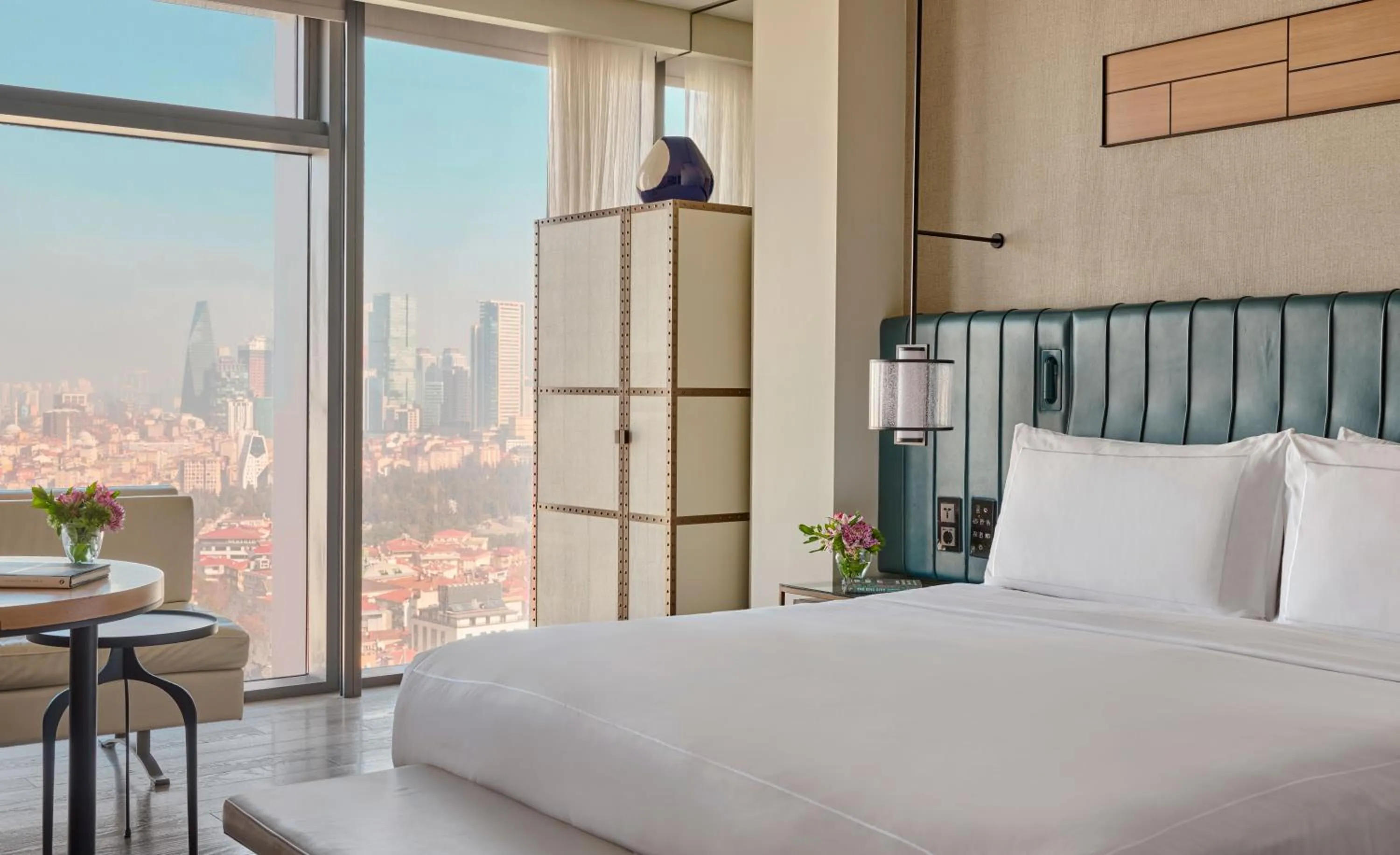 Bed in Fairmont Quasar Istanbul Hotel