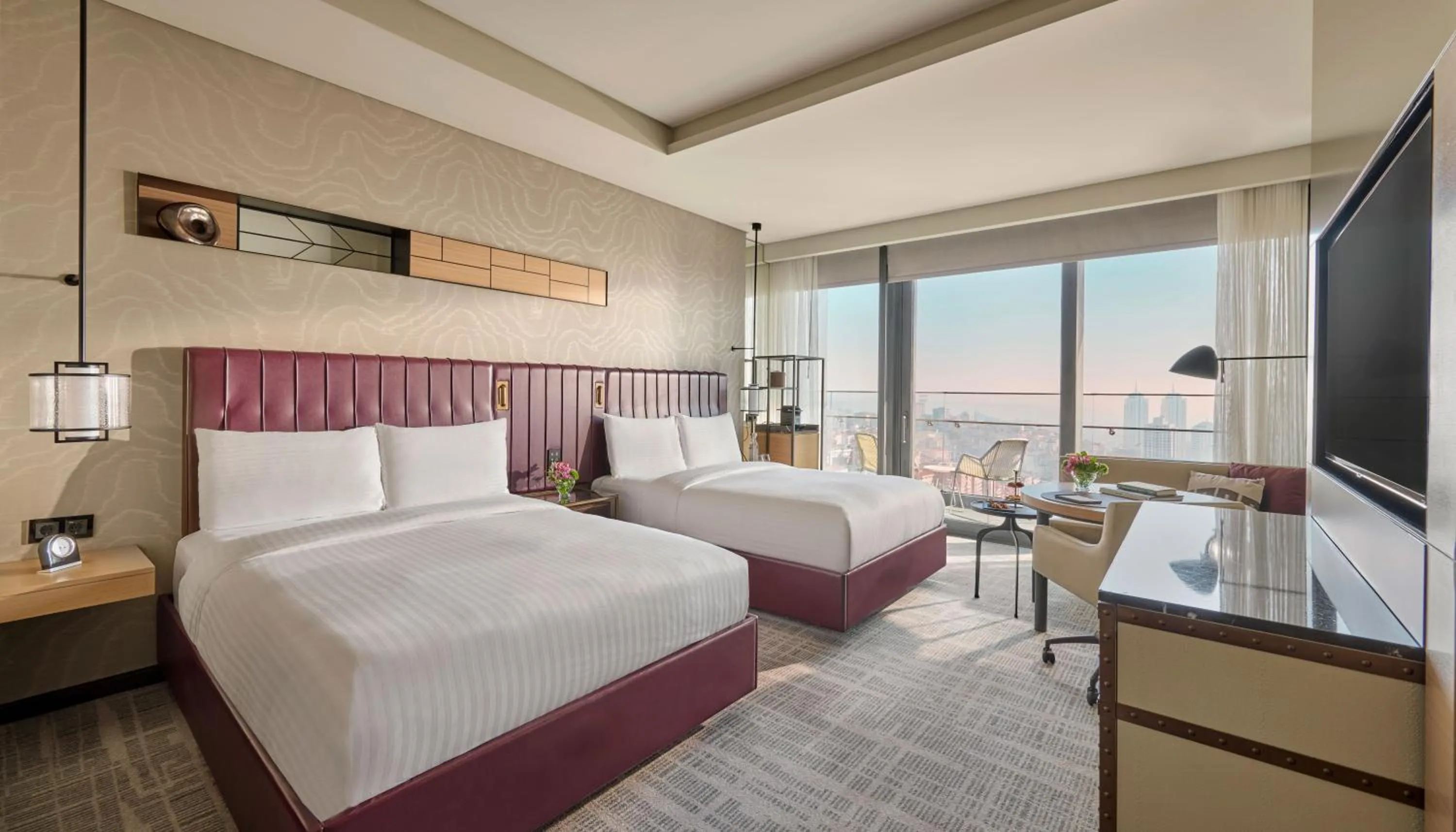 Bed in Fairmont Quasar Istanbul Hotel