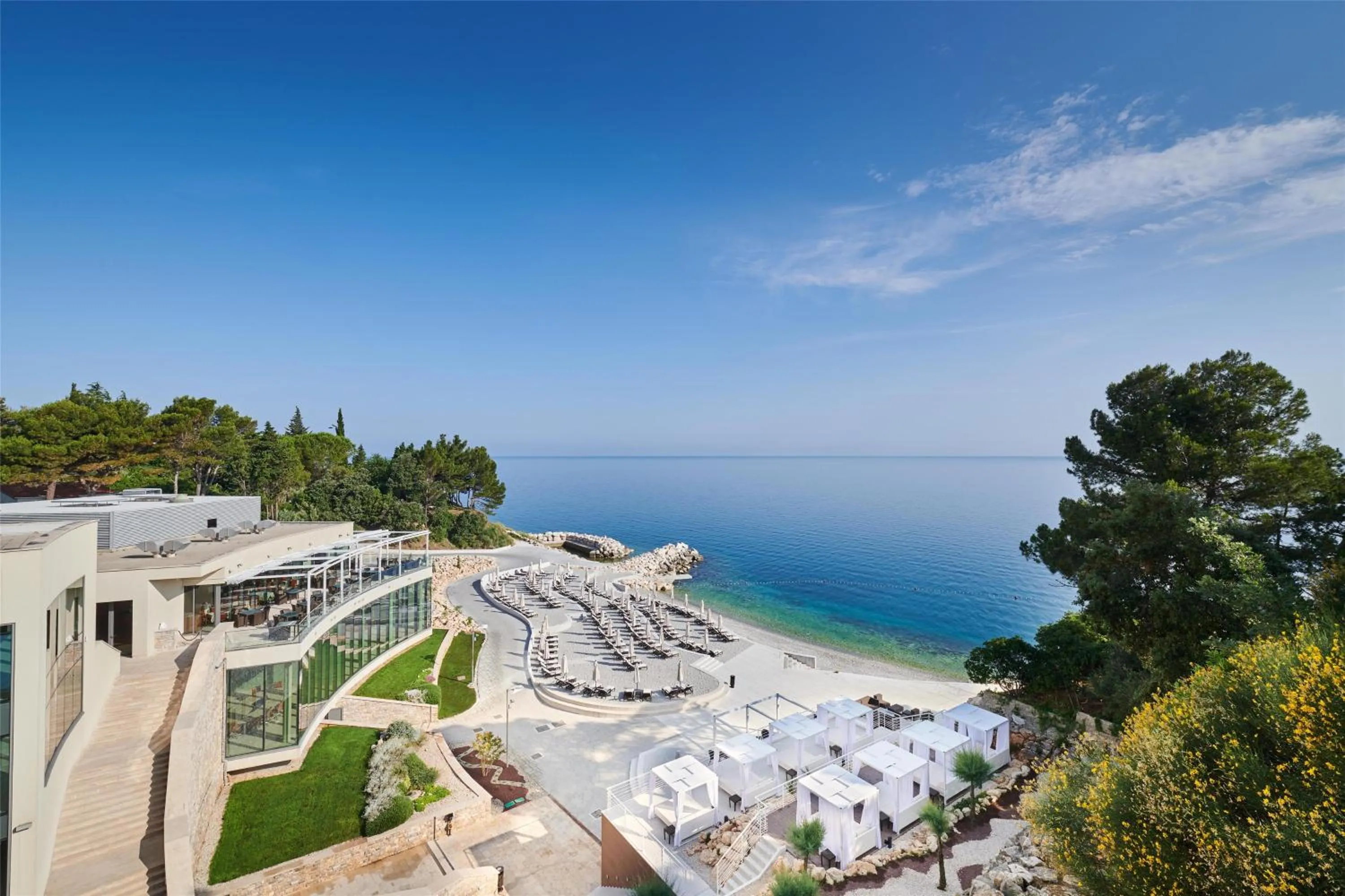 Beach in Kempinski Hotel Adriatic Istria Croatia