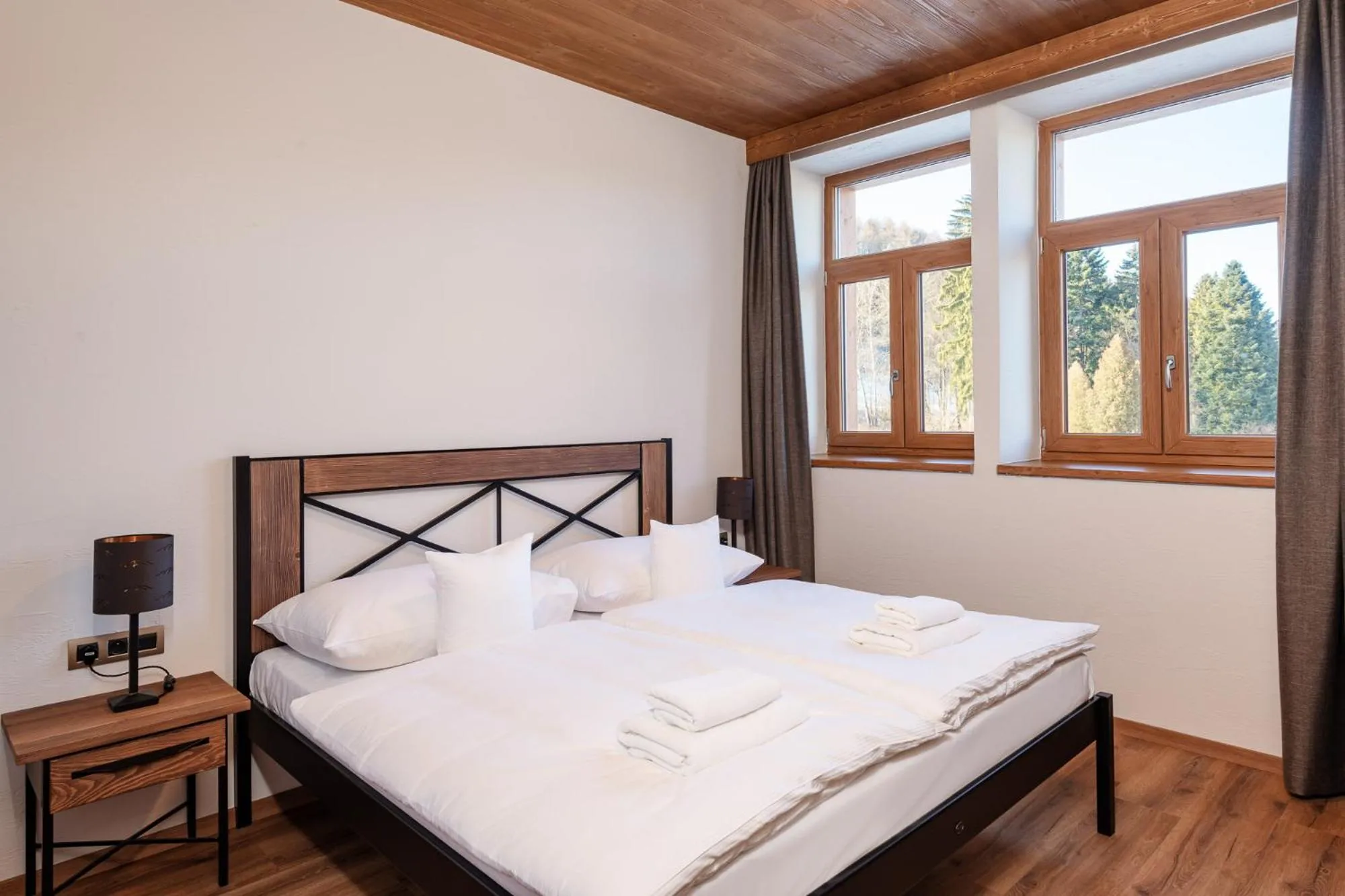 Bedroom, Bed in Resort Sobotín