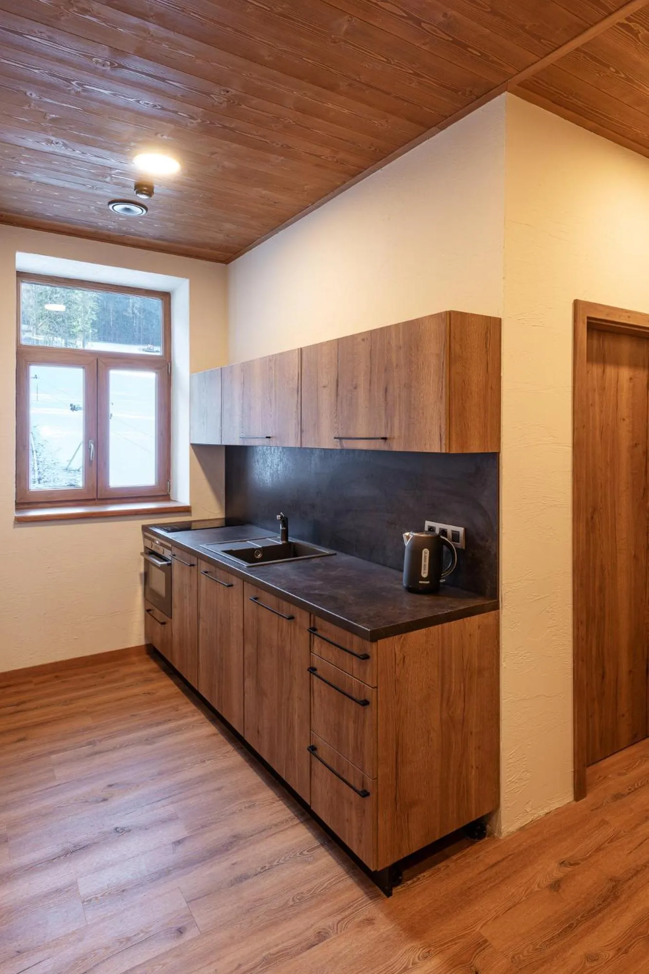 Kitchen or kitchenette in Resort Sobotín