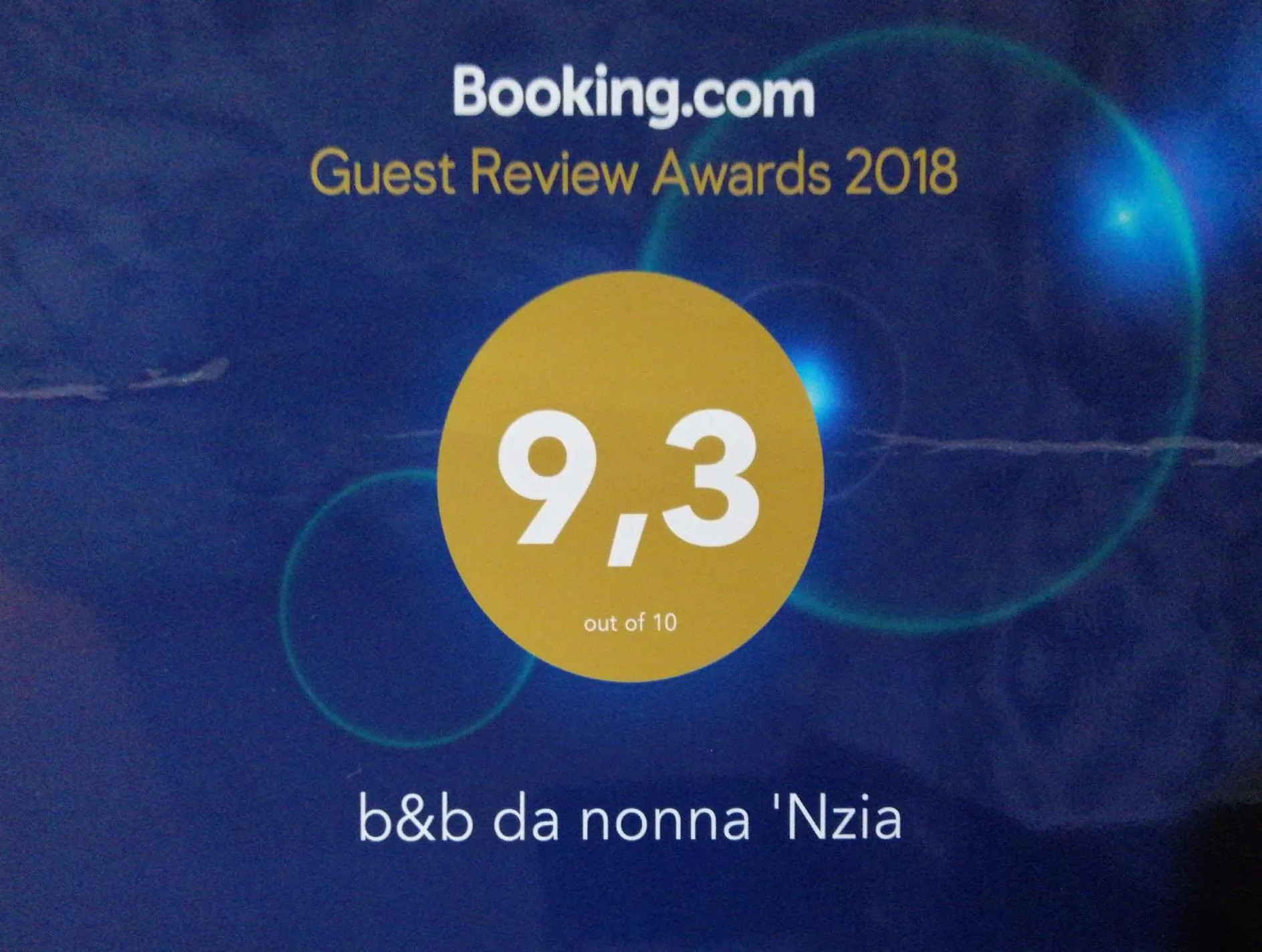 Certificate/Award in B&B Da Nonna 'Nzia