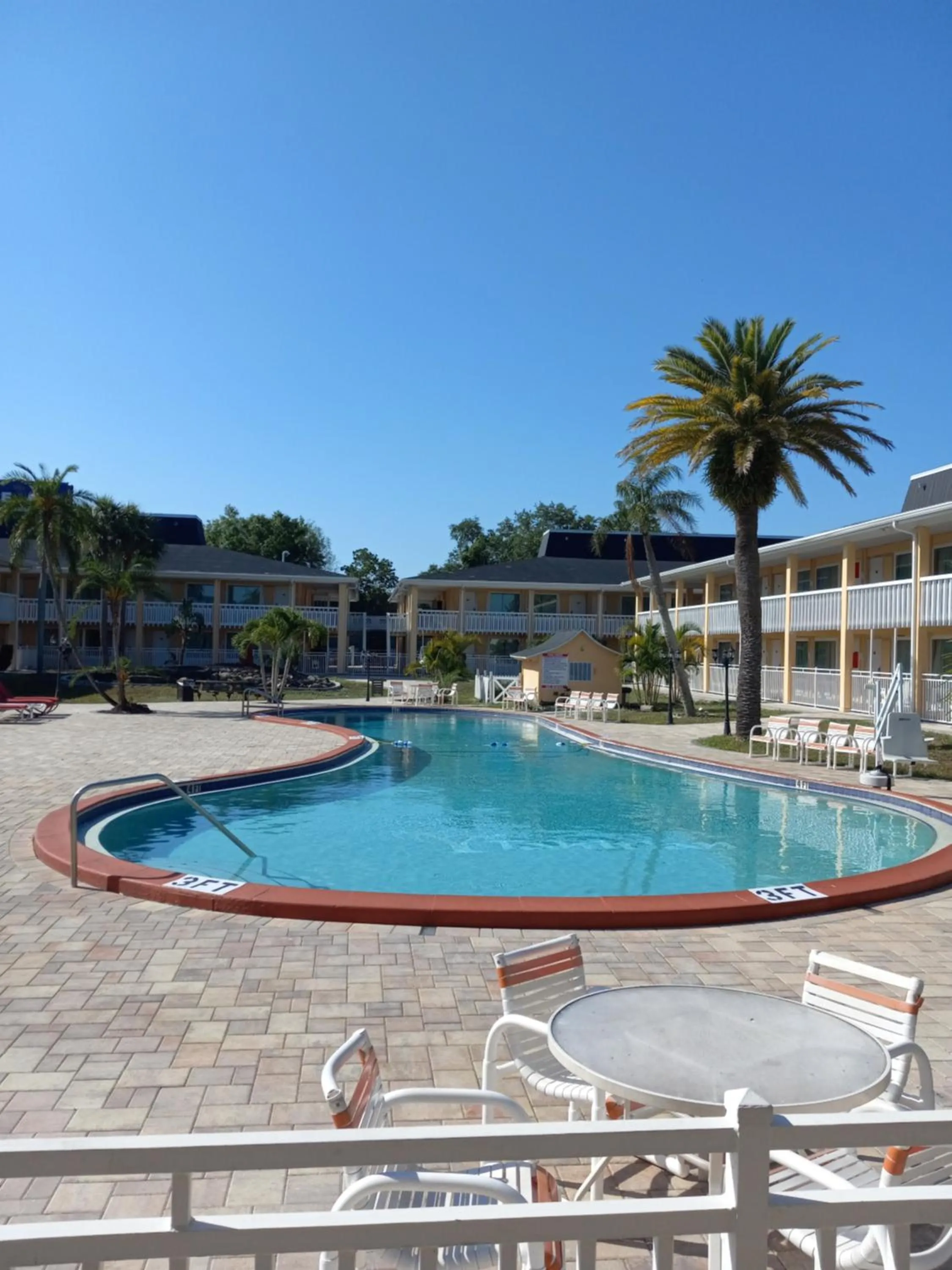 Pool view in Rodeway Inn