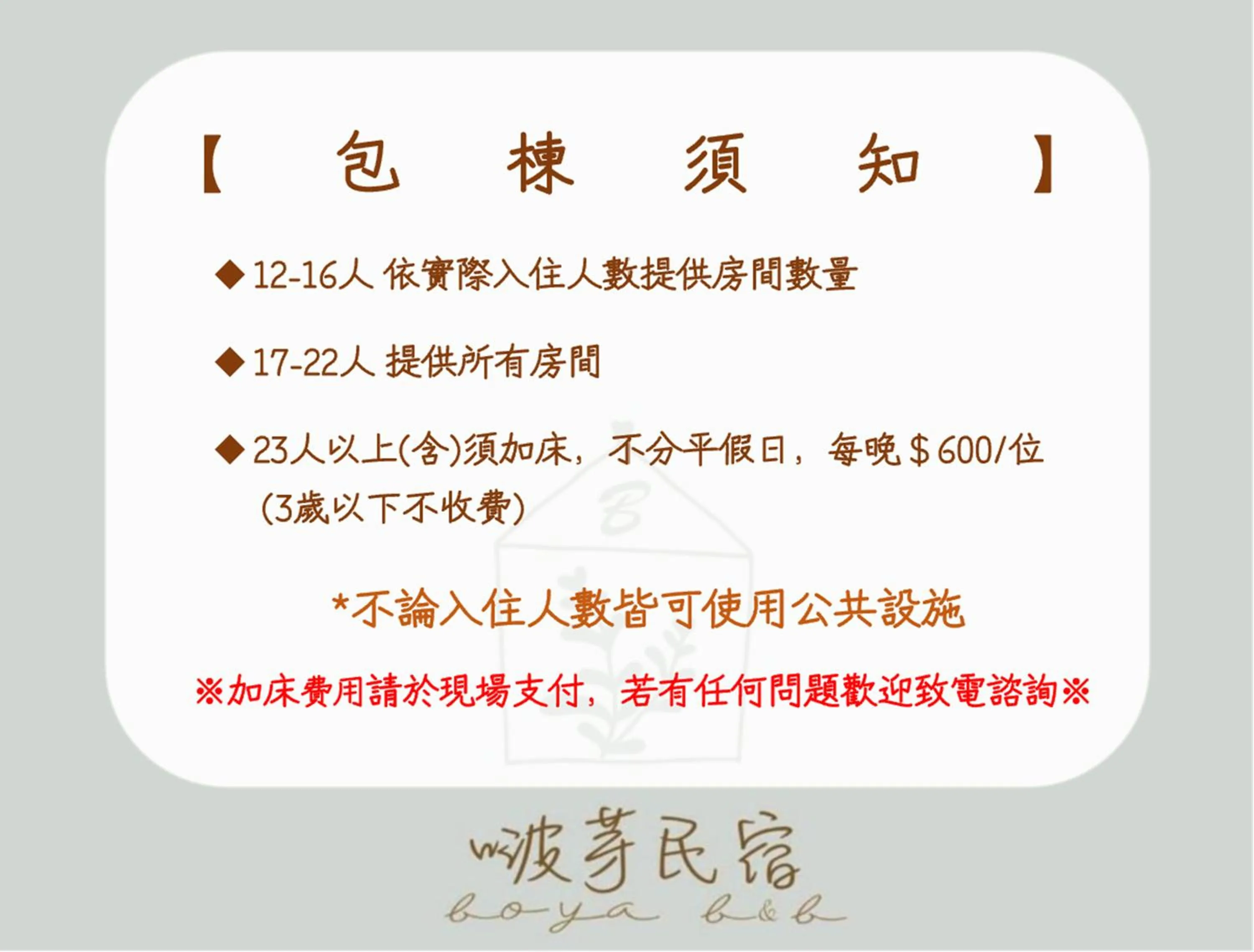 Text overlay in Bo Ya Homestay