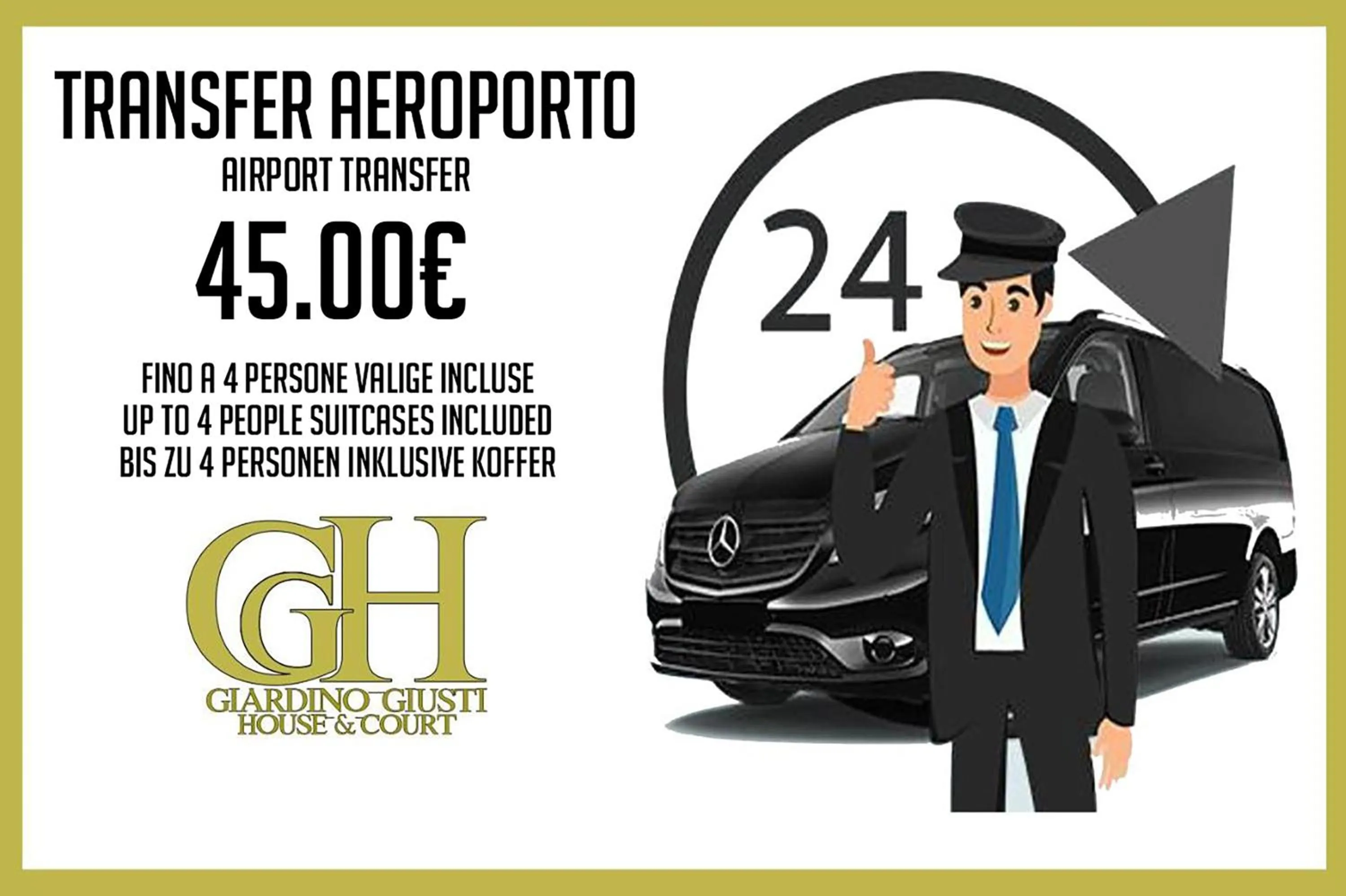 shuttle in Giardino Giusti House & Court