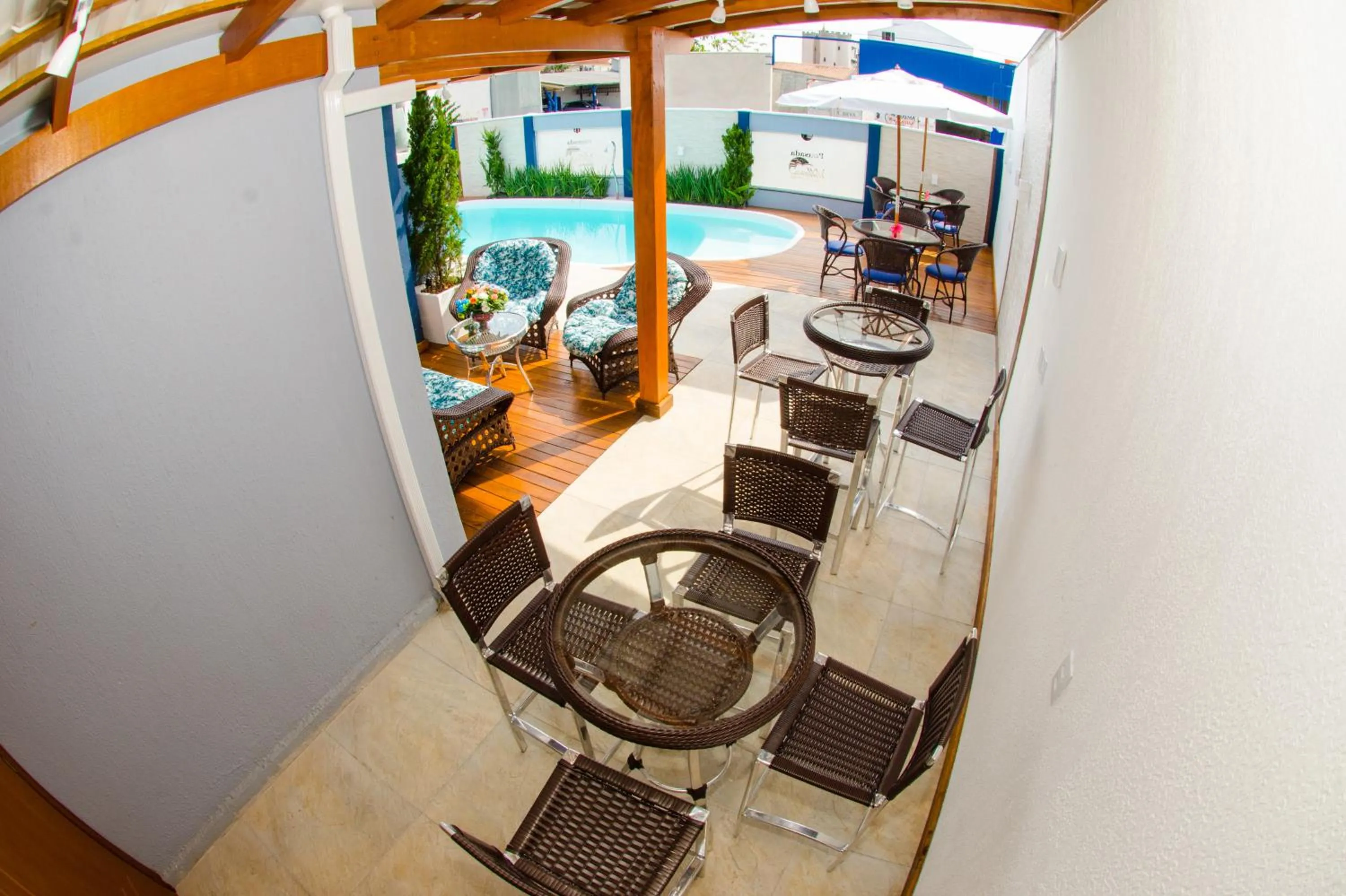 Seating area in Pousada Villarejo Armação