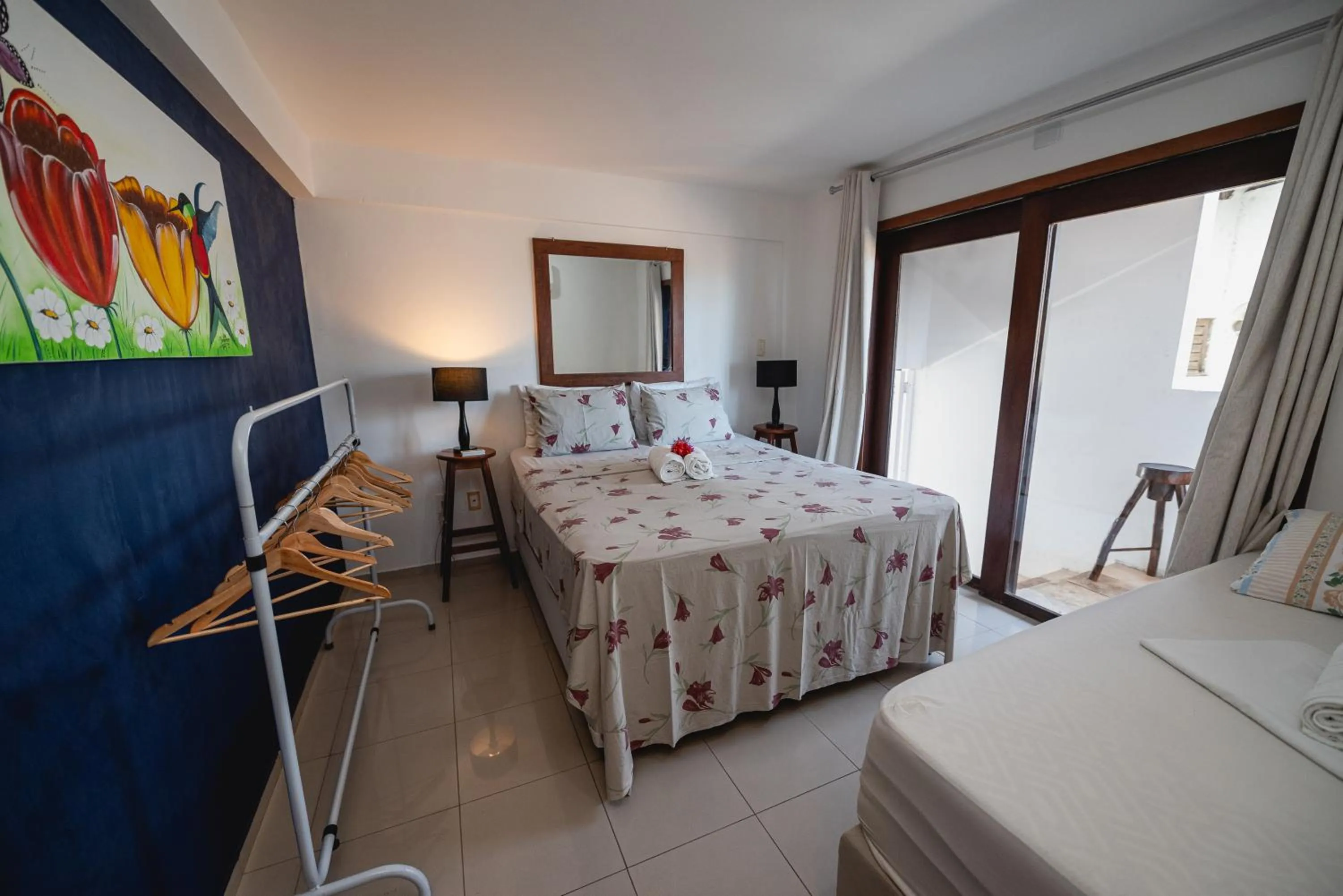 Bed in Apartamentos Natal Ponta Negra Vista Espetacular para o Mar