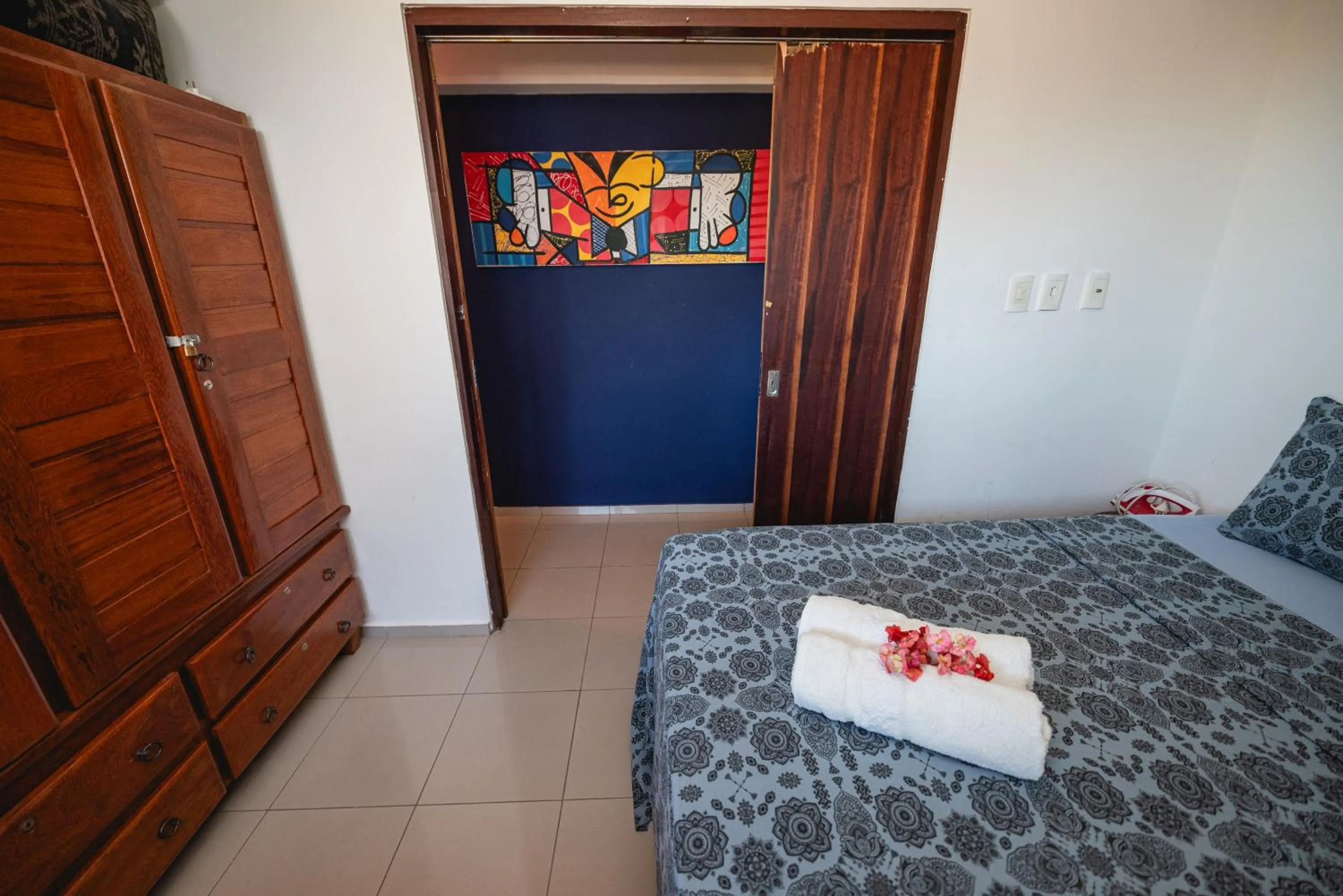 Bed in Apartamentos Natal Ponta Negra Vista Espetacular para o Mar