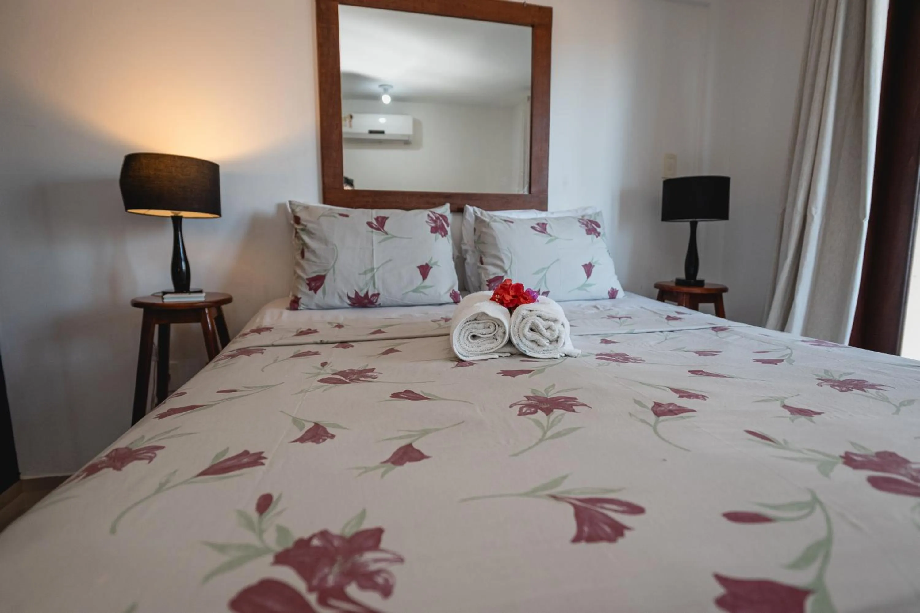 Bed in Apartamentos Natal Ponta Negra Vista Espetacular para o Mar