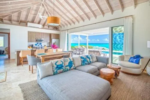 Living room in Sailrock South Caicos, Small Luxury Hotels of the World