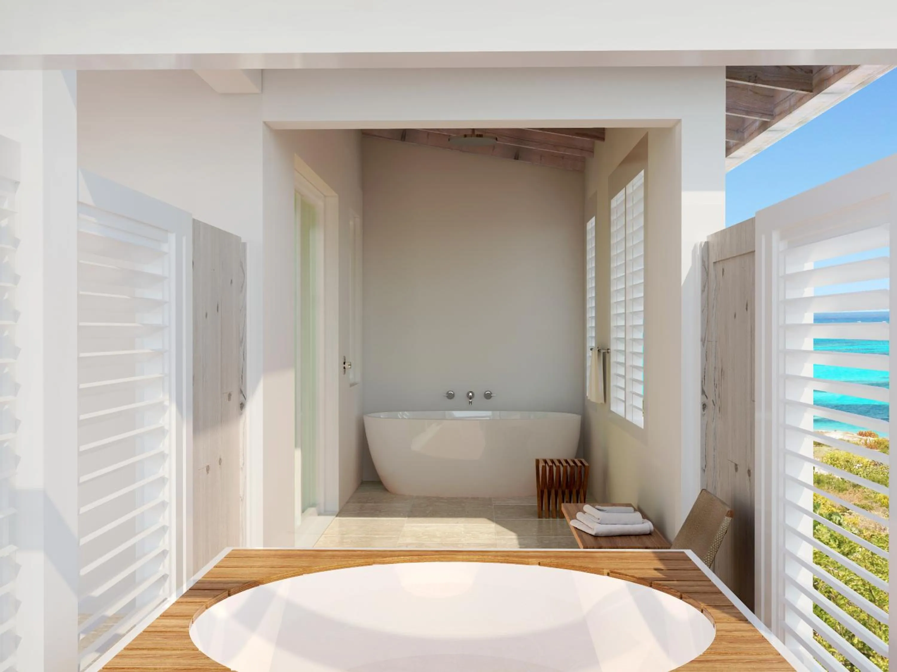 Patio, Bed in Sailrock South Caicos, Small Luxury Hotels of the World