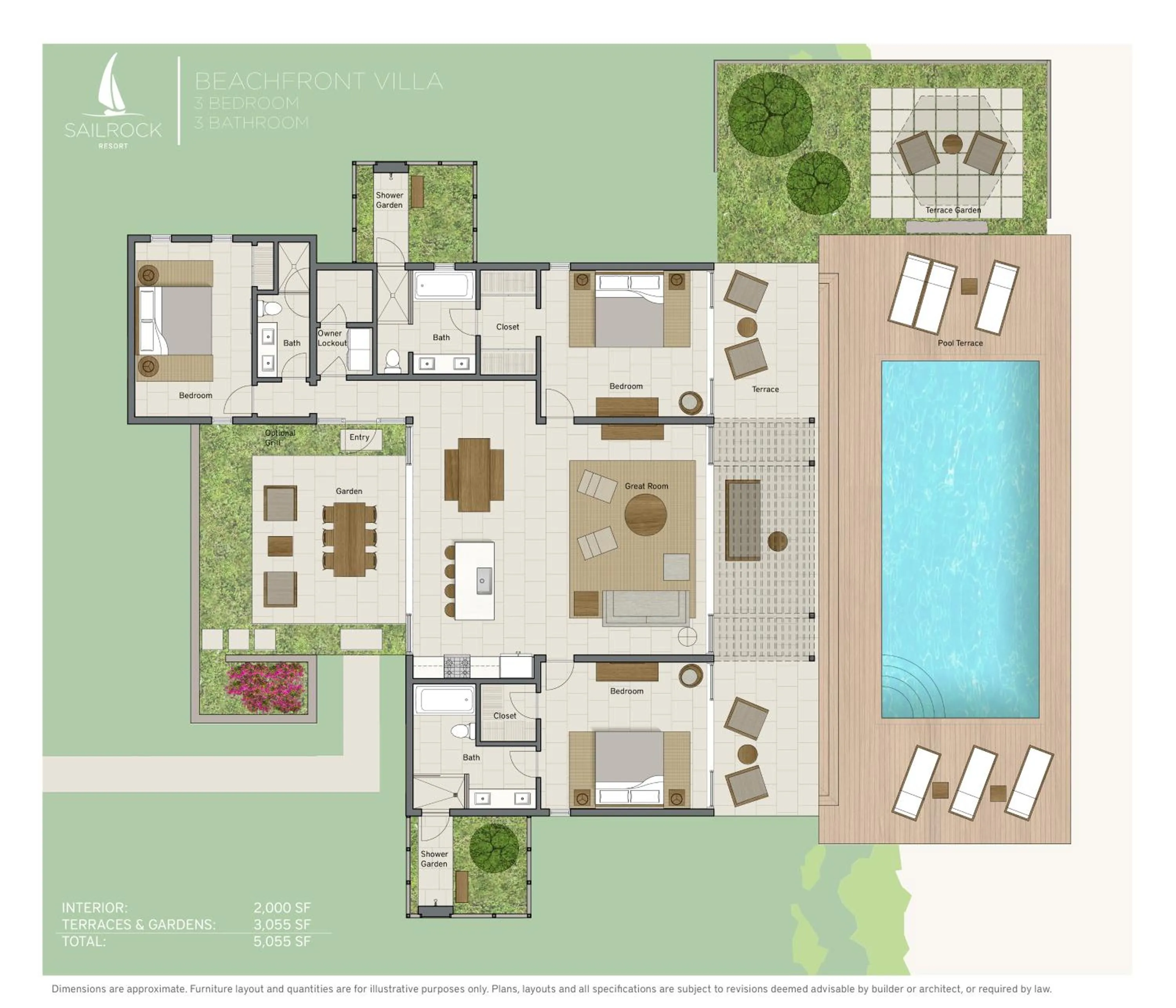 Shower in Sailrock South Caicos, Small Luxury Hotels of the World